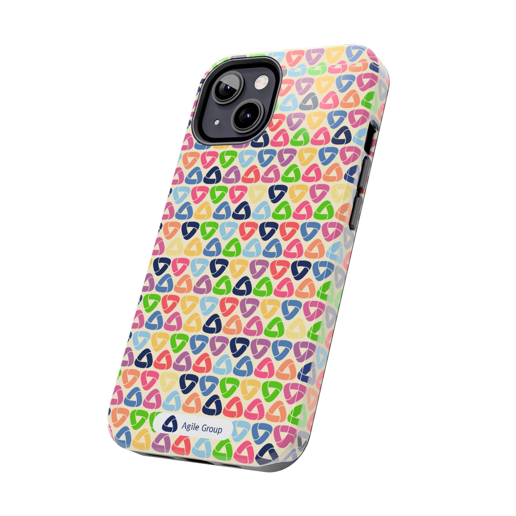 Colorful Geometric Pattern Tough Phone Case — Protective iPhone Cover