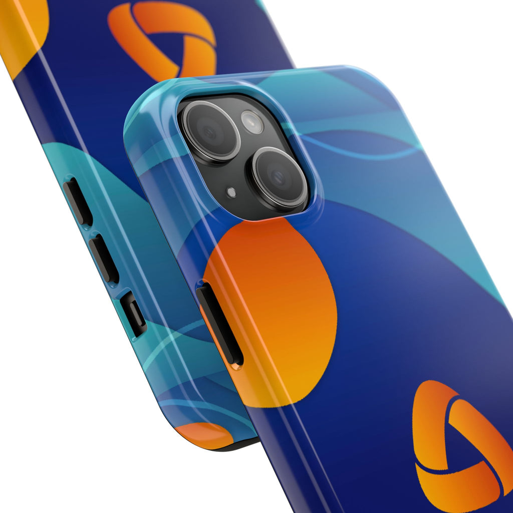 Abstract Blue Orange Wave phone case | Tough Phone Cases