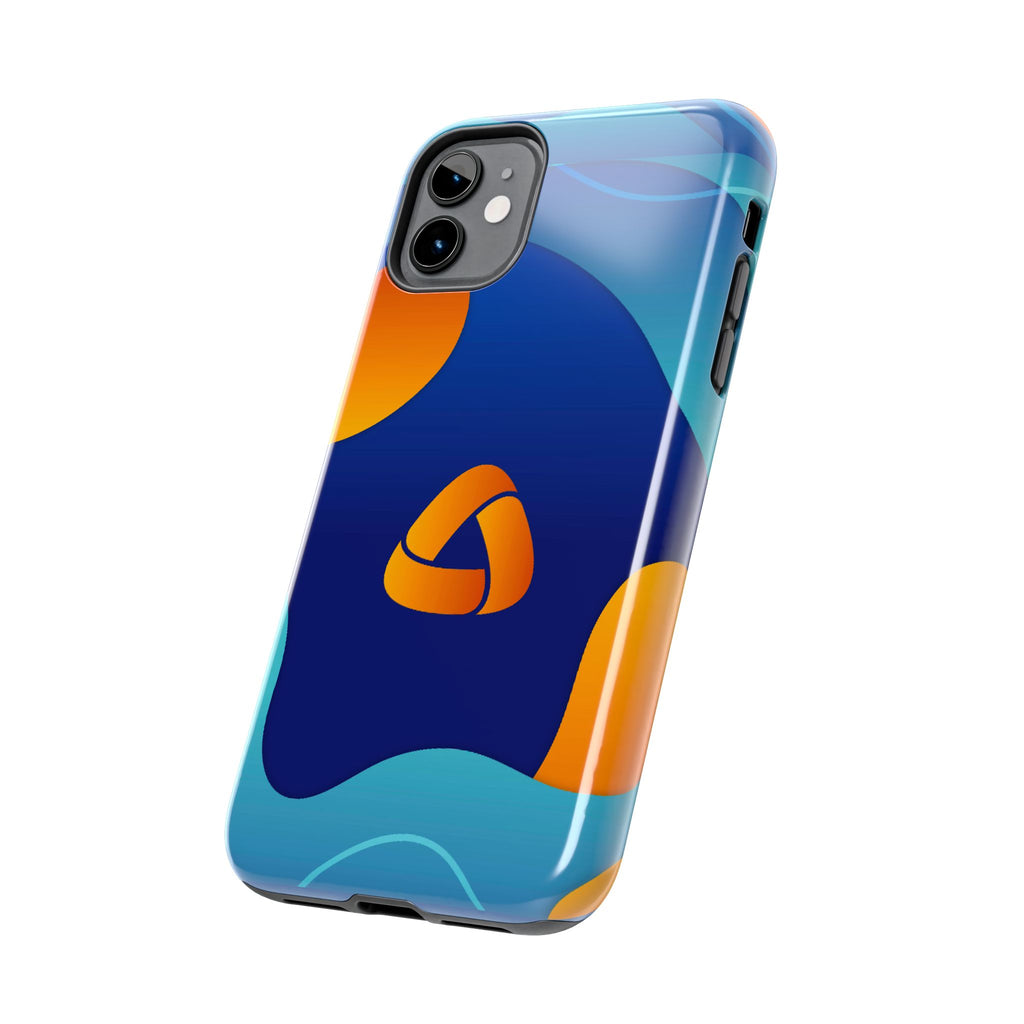 Abstract Blue Orange Wave phone case | Tough Phone Cases