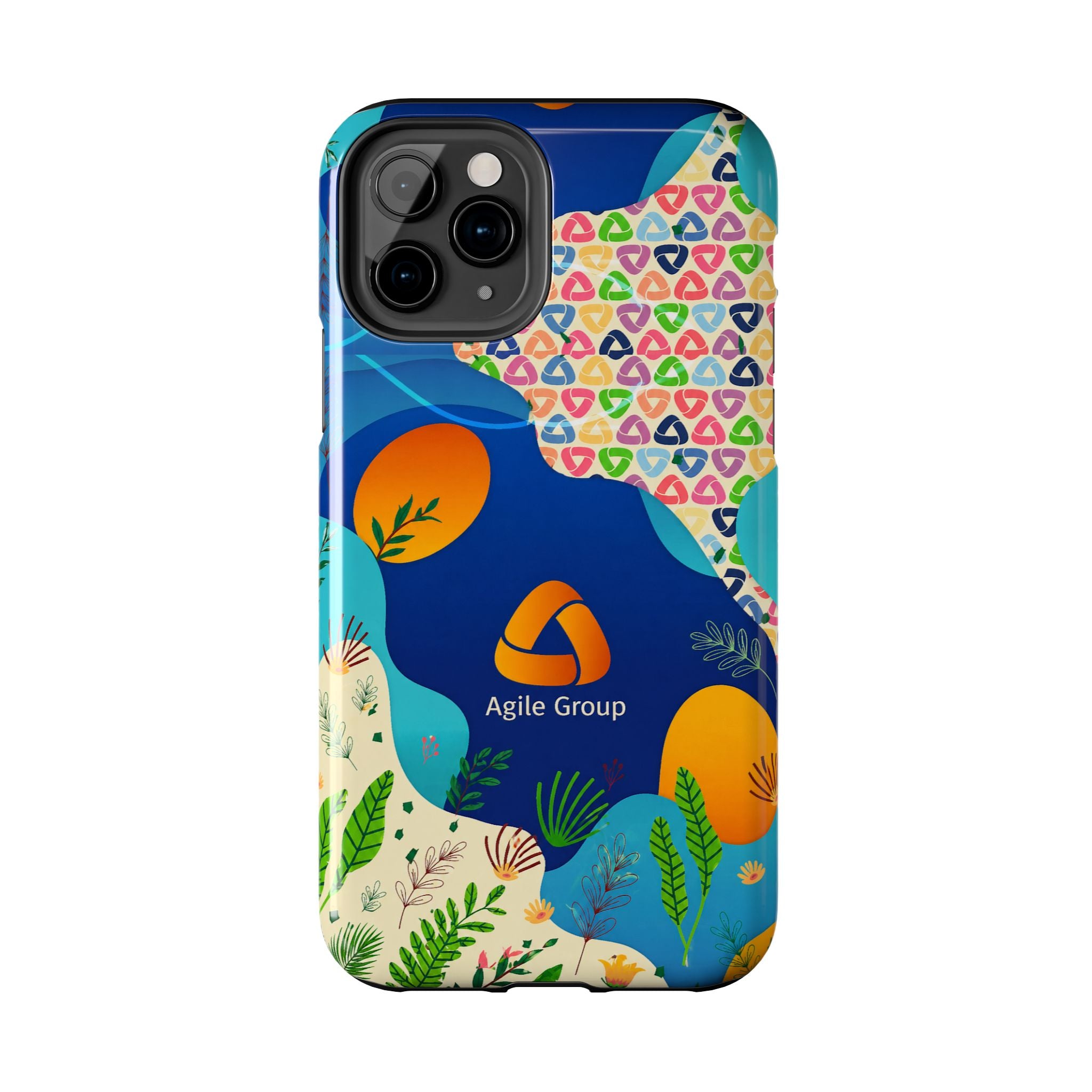 Agile Group Branded Tough Phone Case — Colorful Botanical Logo Design
