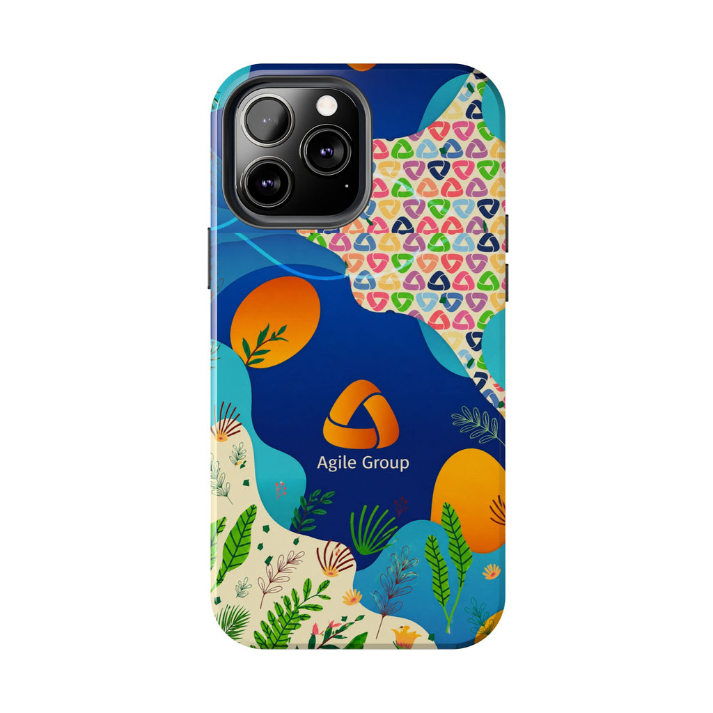 Agile Group Branded Tough Phone Case — Colorful Botanical Logo Design