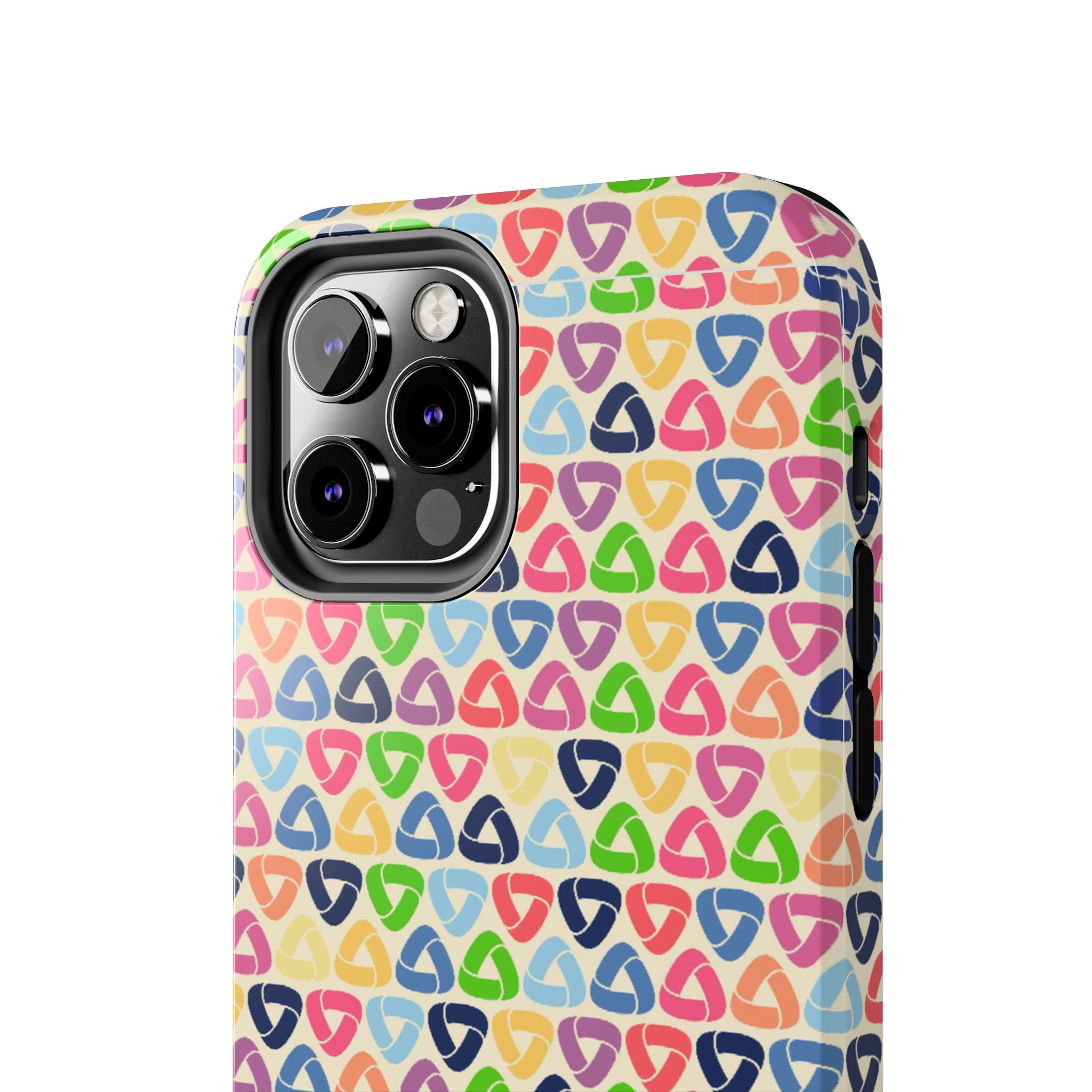 Colorful Geometric Pattern Tough Phone Case — Protective iPhone Cover