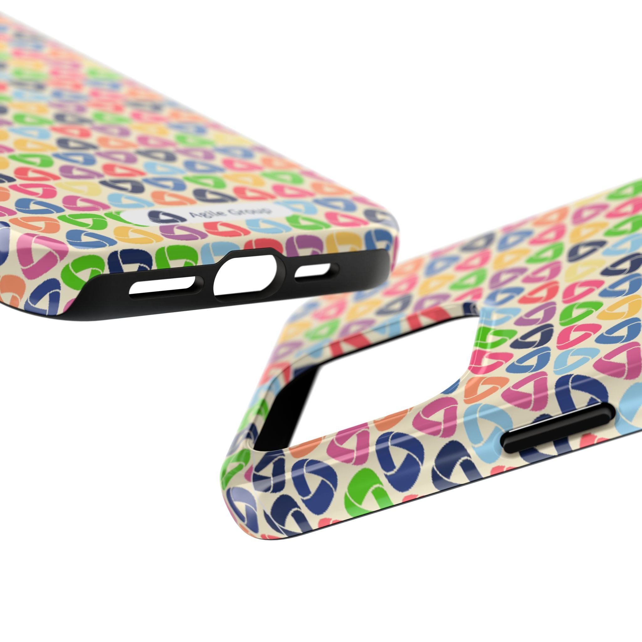 Colorful Geometric Pattern Tough Phone Case — Protective iPhone Cover
