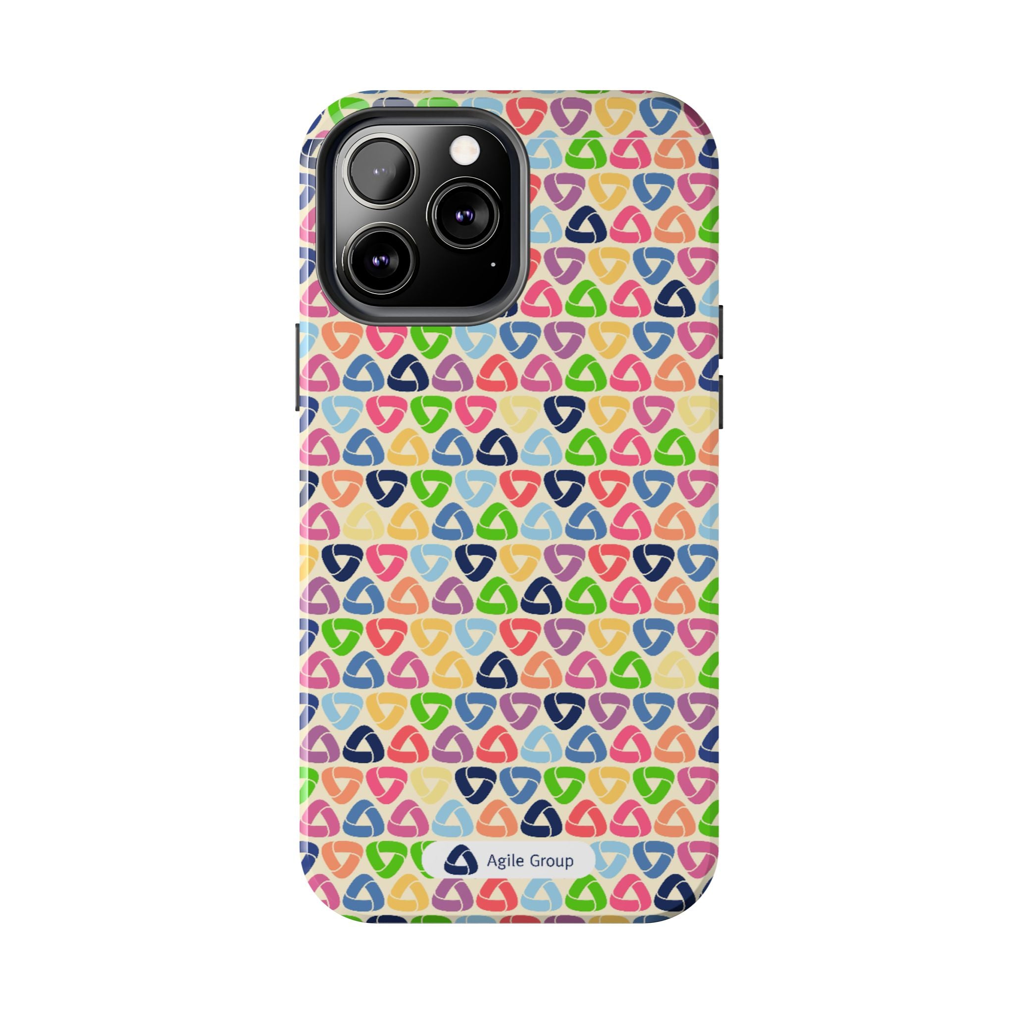 Colorful Geometric Pattern Tough Phone Case — Protective iPhone Cover
