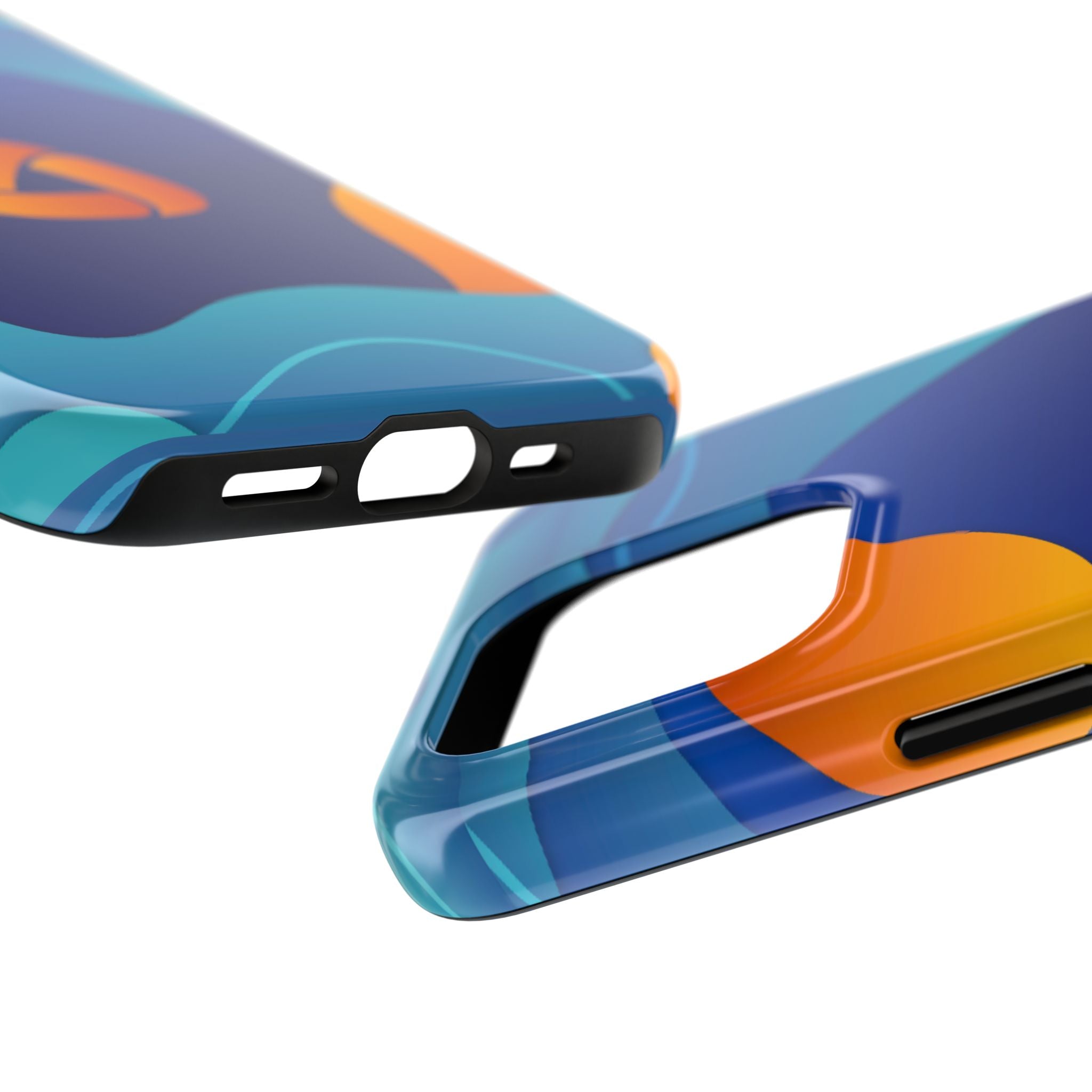 Abstract Blue Orange Wave phone case | Tough Phone Cases
