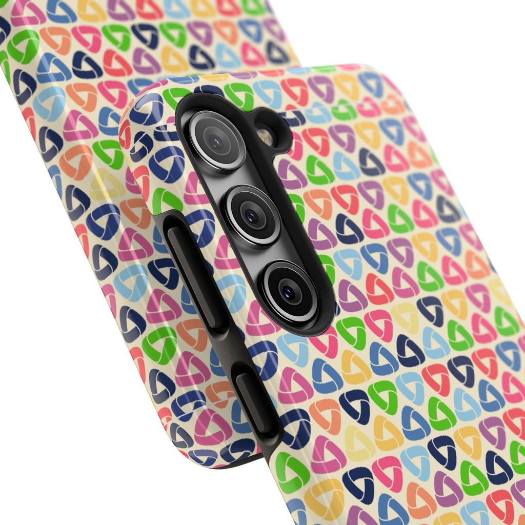 Colorful Geometric Pattern Tough Phone Case — Protective iPhone Cover