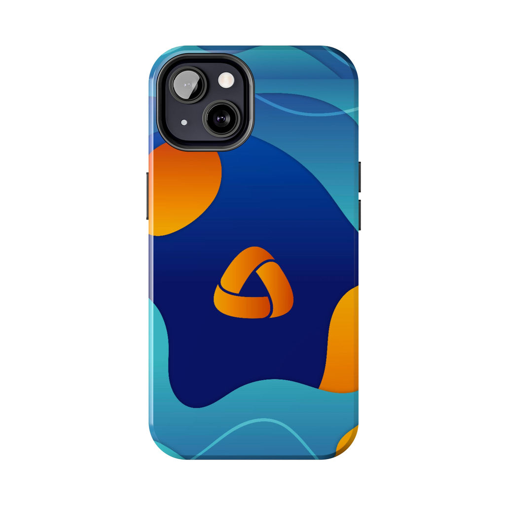 Abstract Blue Orange Wave phone case | Tough Phone Cases