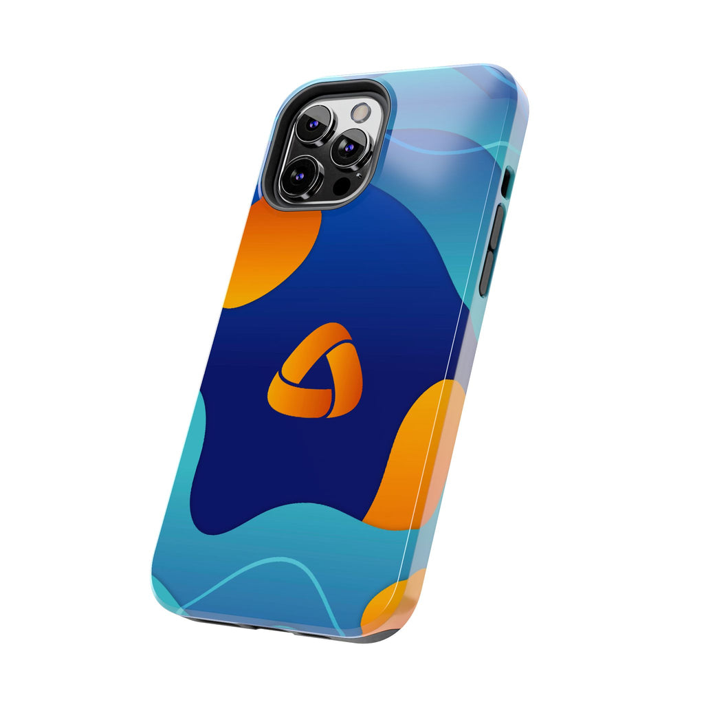 Abstract Blue Orange Wave phone case | Tough Phone Cases