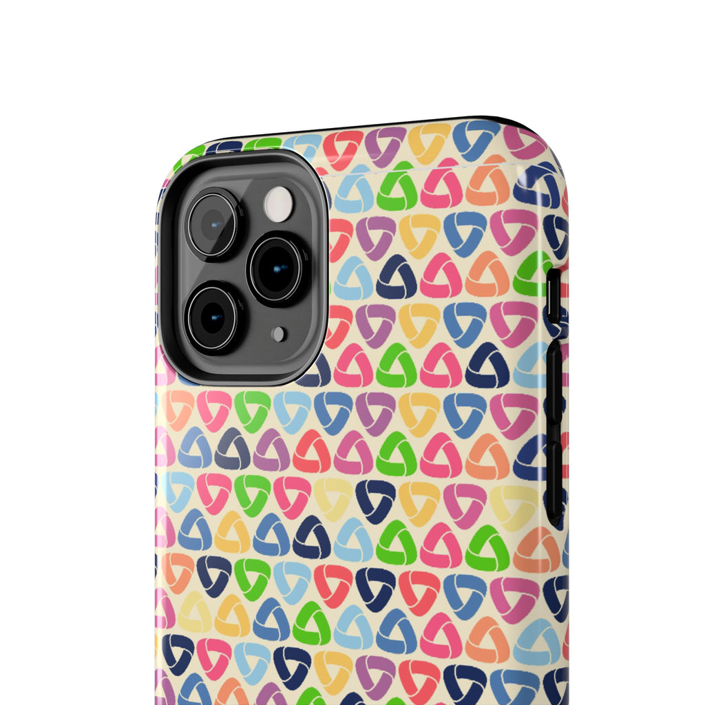 Colorful Geometric Pattern Tough Phone Case — Protective iPhone Cover