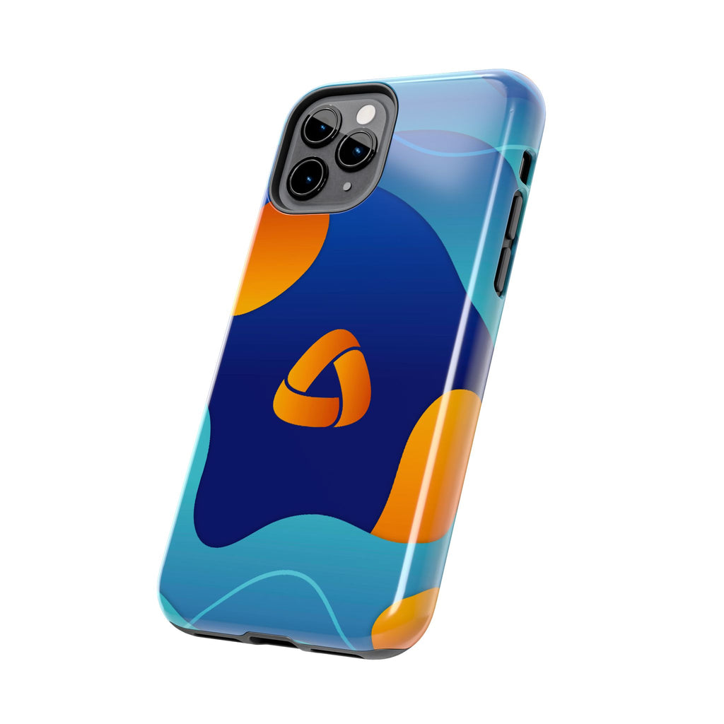 Abstract Blue Orange Wave phone case | Tough Phone Cases