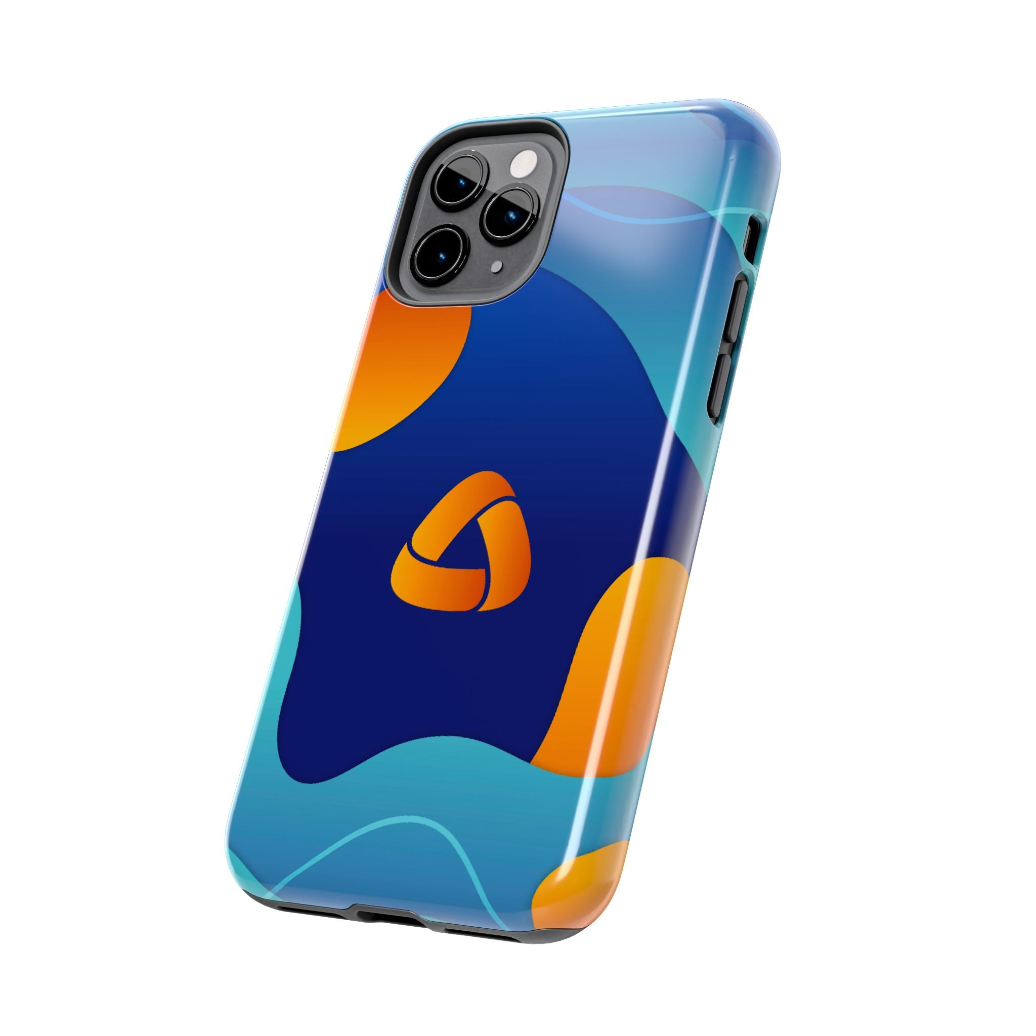 Abstract Blue Orange Wave phone case | Tough Phone Cases