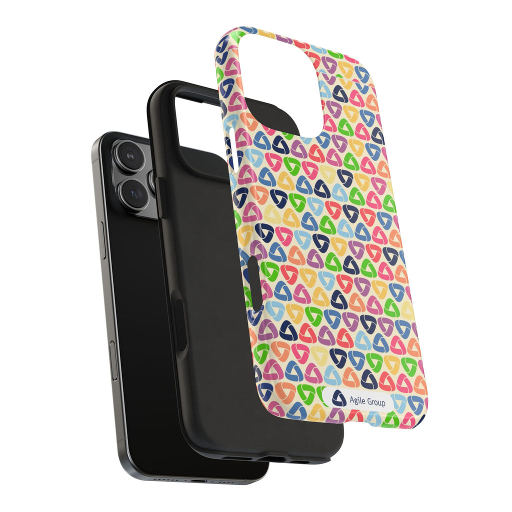Colorful Geometric Pattern Tough Phone Case — Protective iPhone Cover