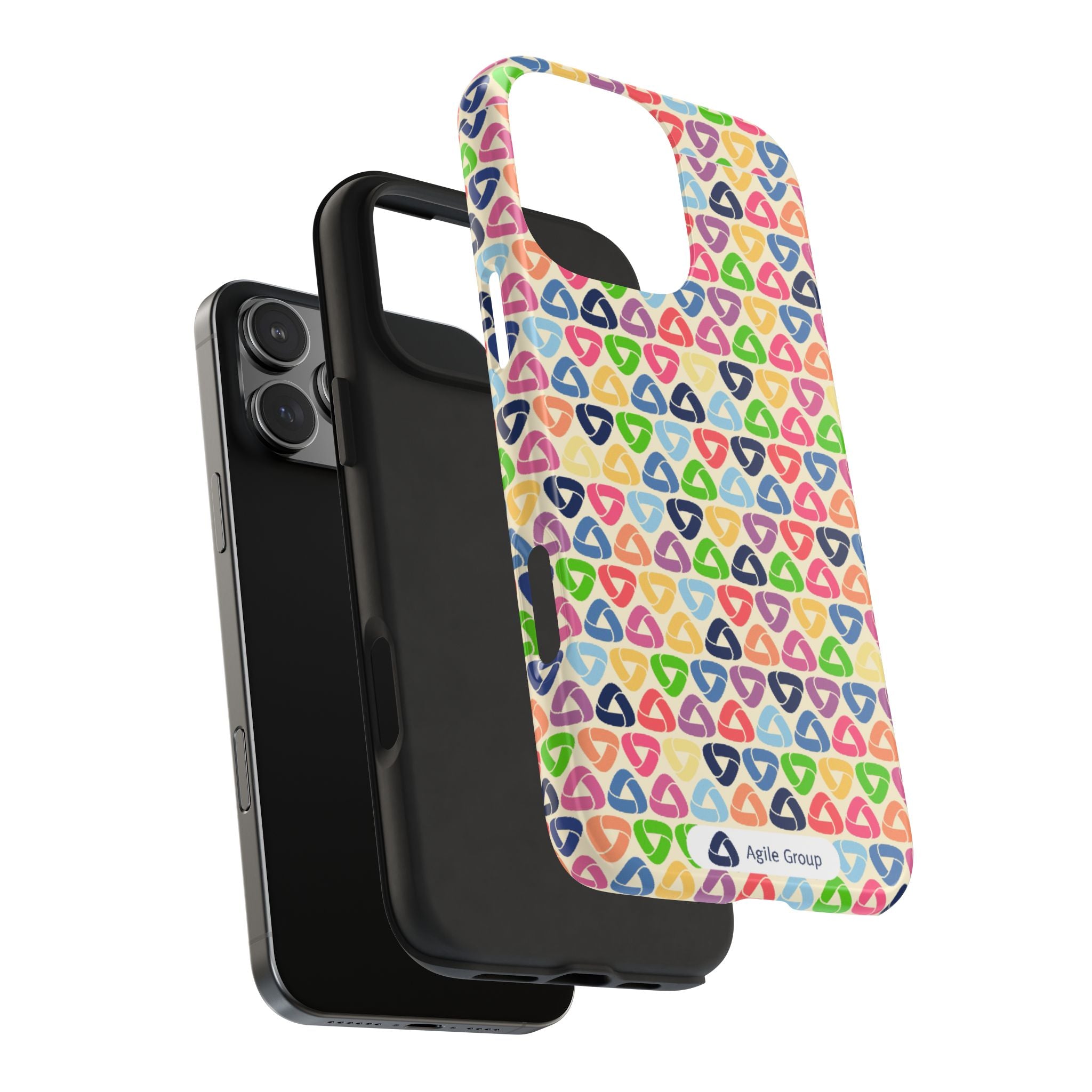 Colorful Geometric Pattern Tough Phone Case — Protective iPhone Cover