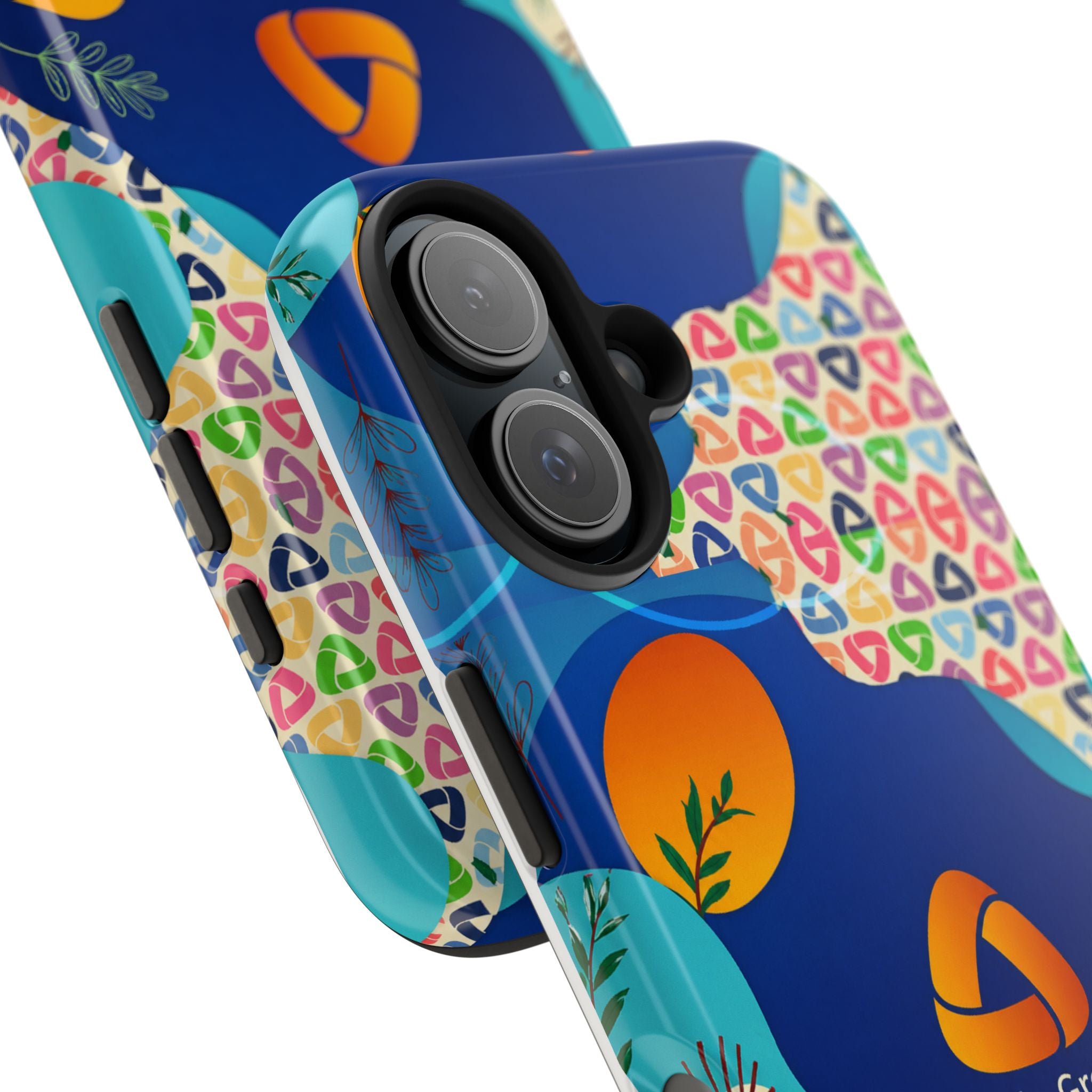 Agile Group Branded Tough Phone Case — Colorful Botanical Logo Design