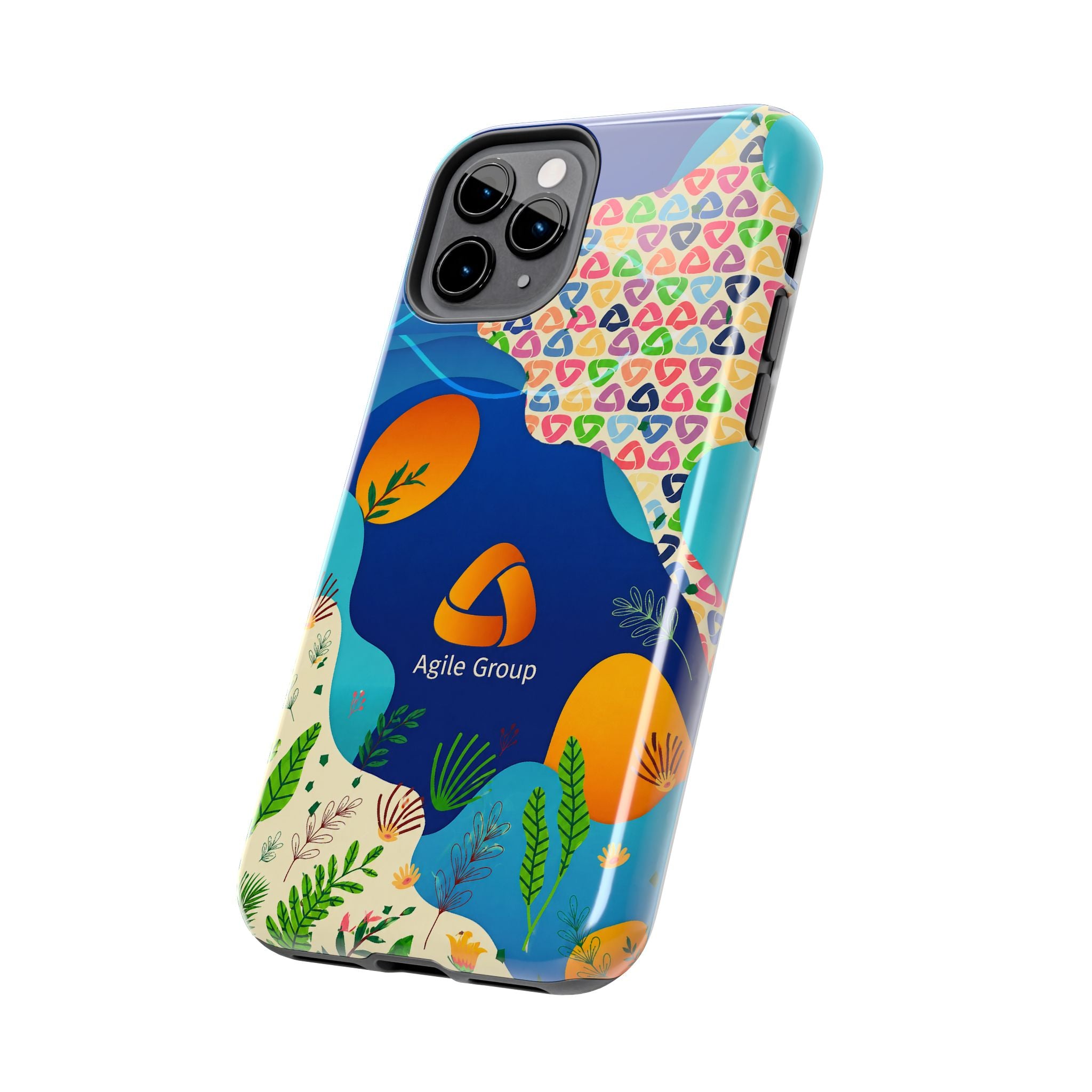 Agile Group Branded Tough Phone Case — Colorful Botanical Logo Design