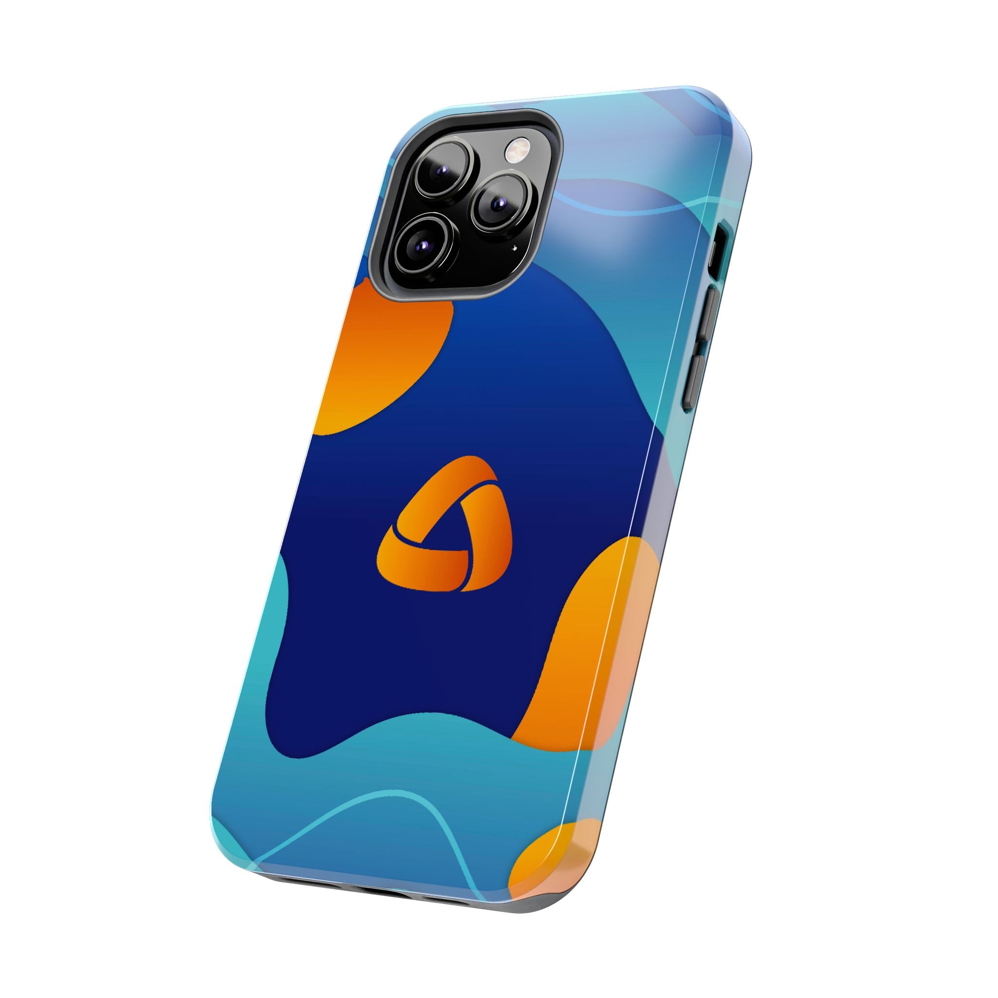 Abstract Blue Orange Wave phone case | Tough Phone Cases