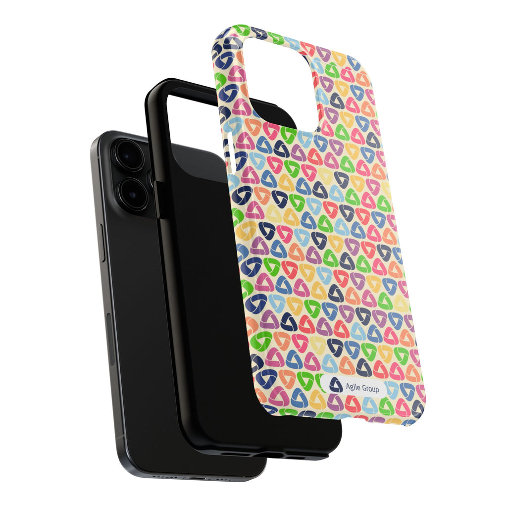 Colorful Geometric Pattern Tough Phone Case — Protective iPhone Cover