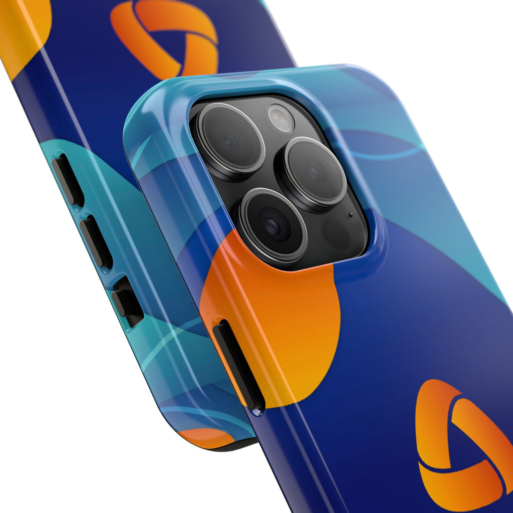 Abstract Blue Orange Wave phone case | Tough Phone Cases