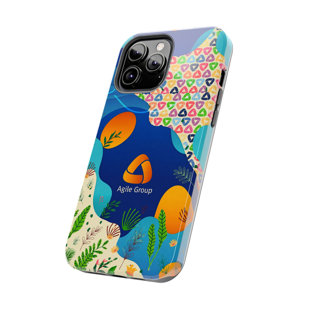 Agile Group Branded Tough Phone Case — Colorful Botanical Logo Design