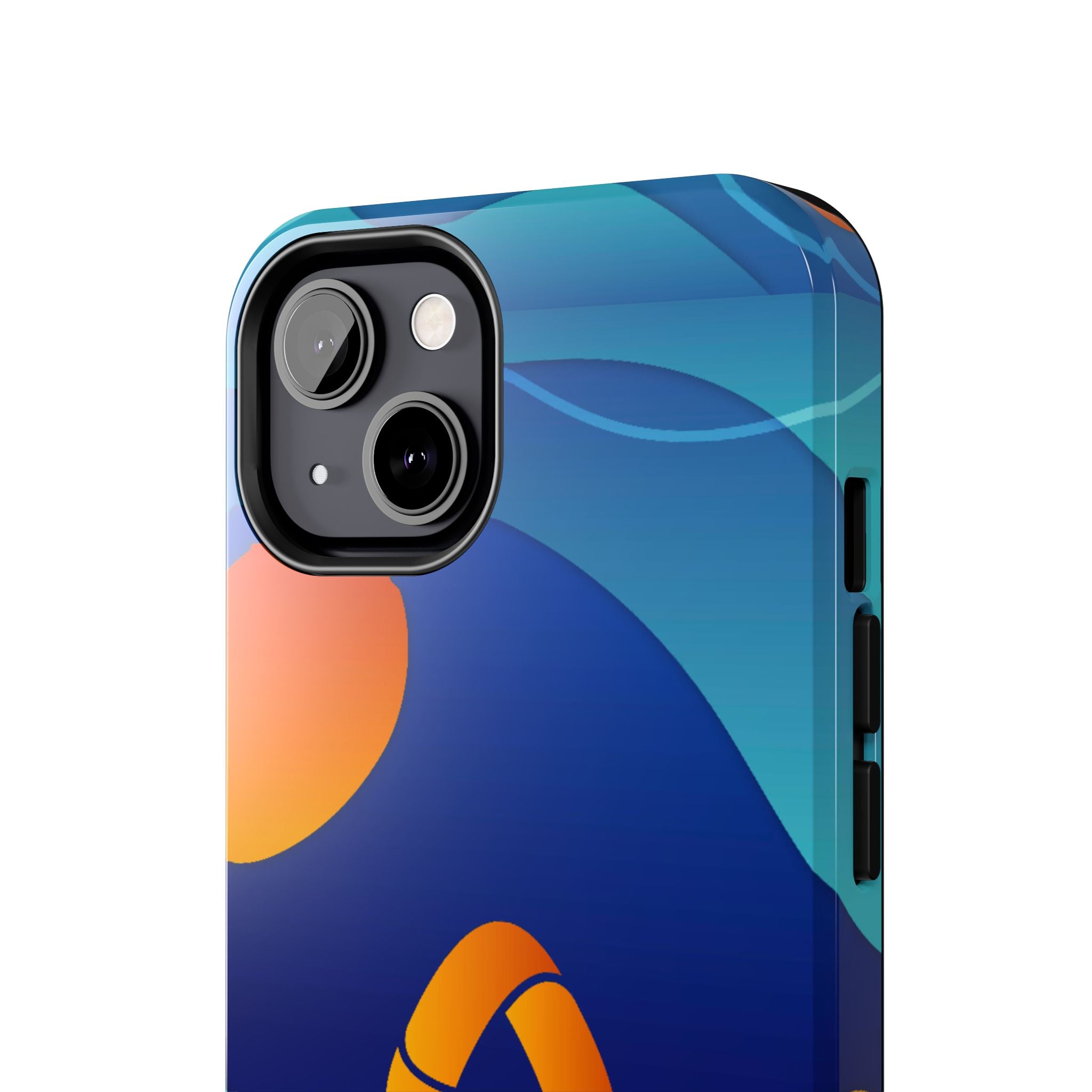 Abstract Blue Orange Wave phone case | Tough Phone Cases