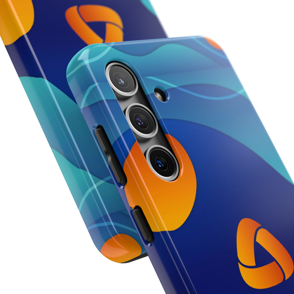 Abstract Blue Orange Wave phone case | Tough Phone Cases