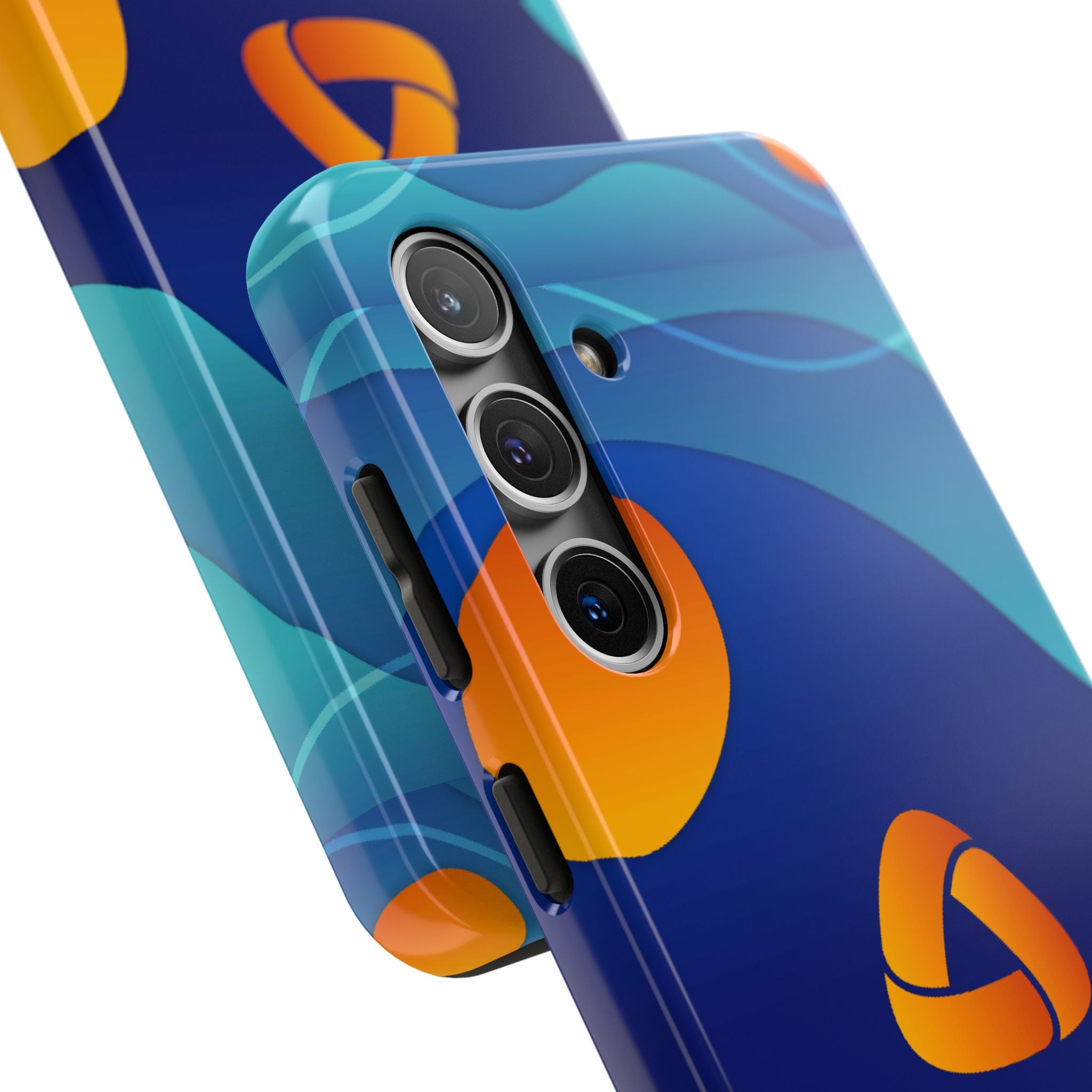 Abstract Blue Orange Wave phone case | Tough Phone Cases