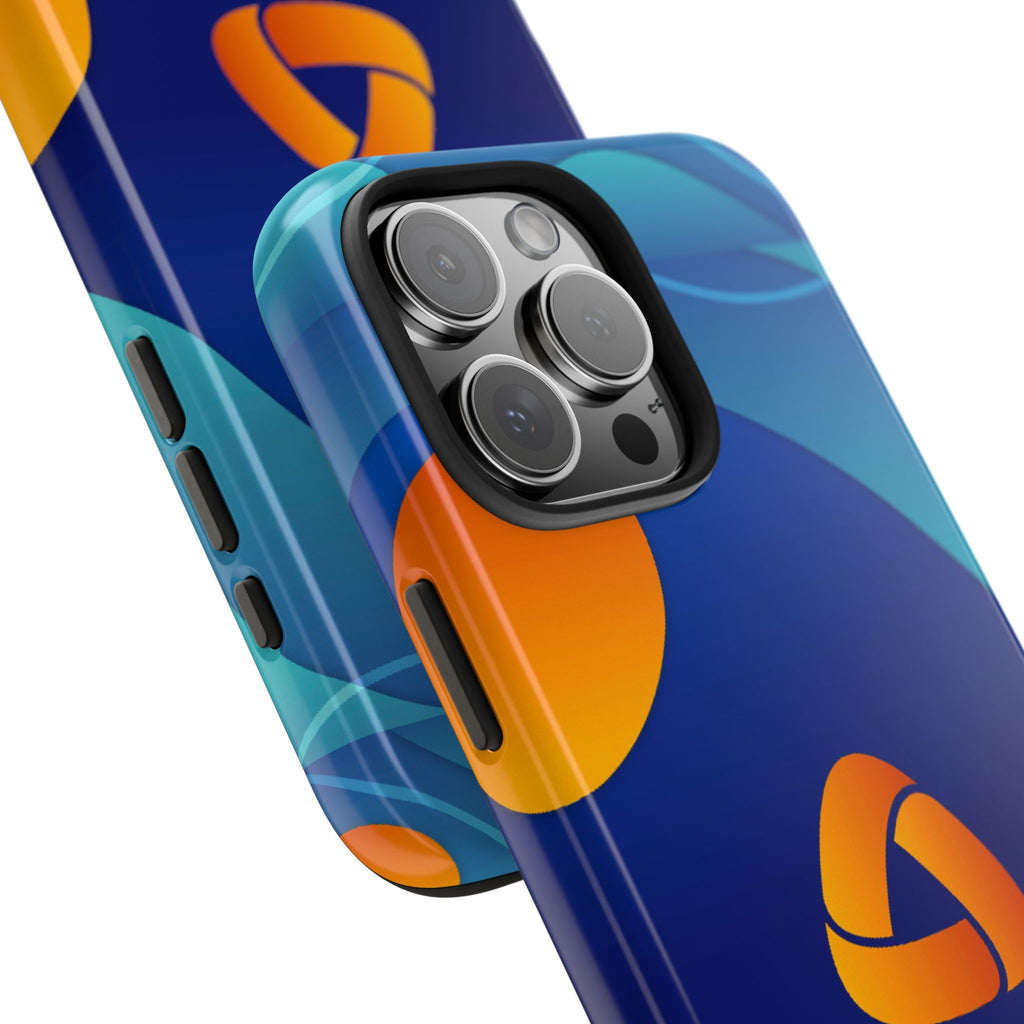 Abstract Blue Orange Wave phone case | Tough Phone Cases