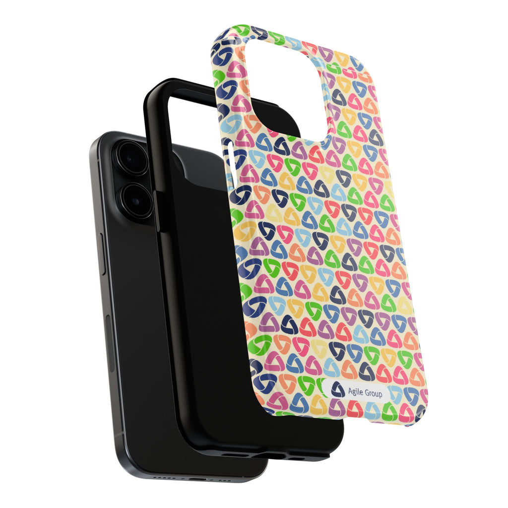 Colorful Geometric Pattern Tough Phone Case — Protective iPhone Cover