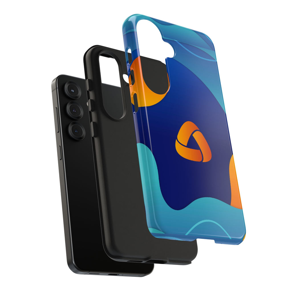 Abstract Blue Orange Wave phone case | Tough Phone Cases