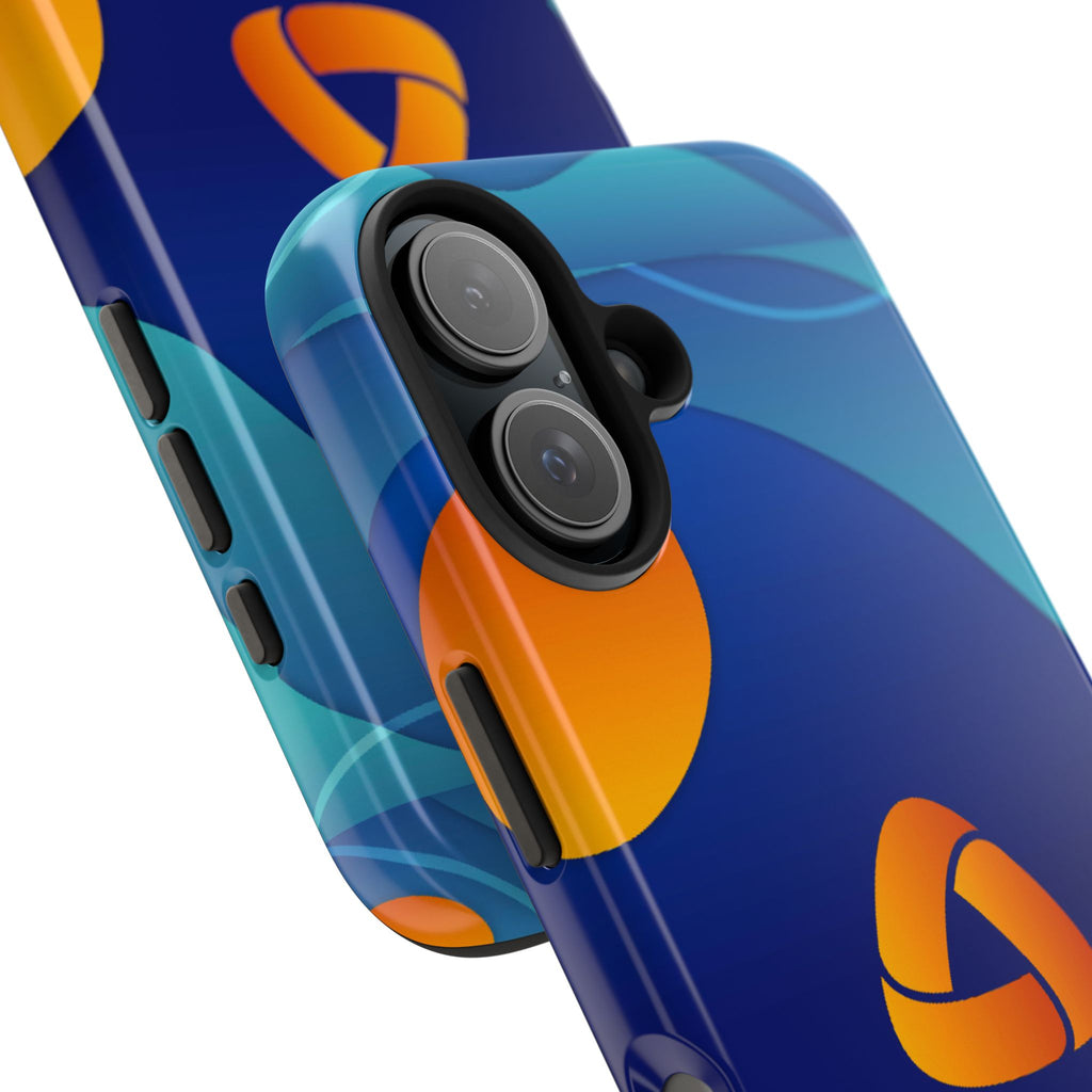Abstract Blue Orange Wave phone case | Tough Phone Cases