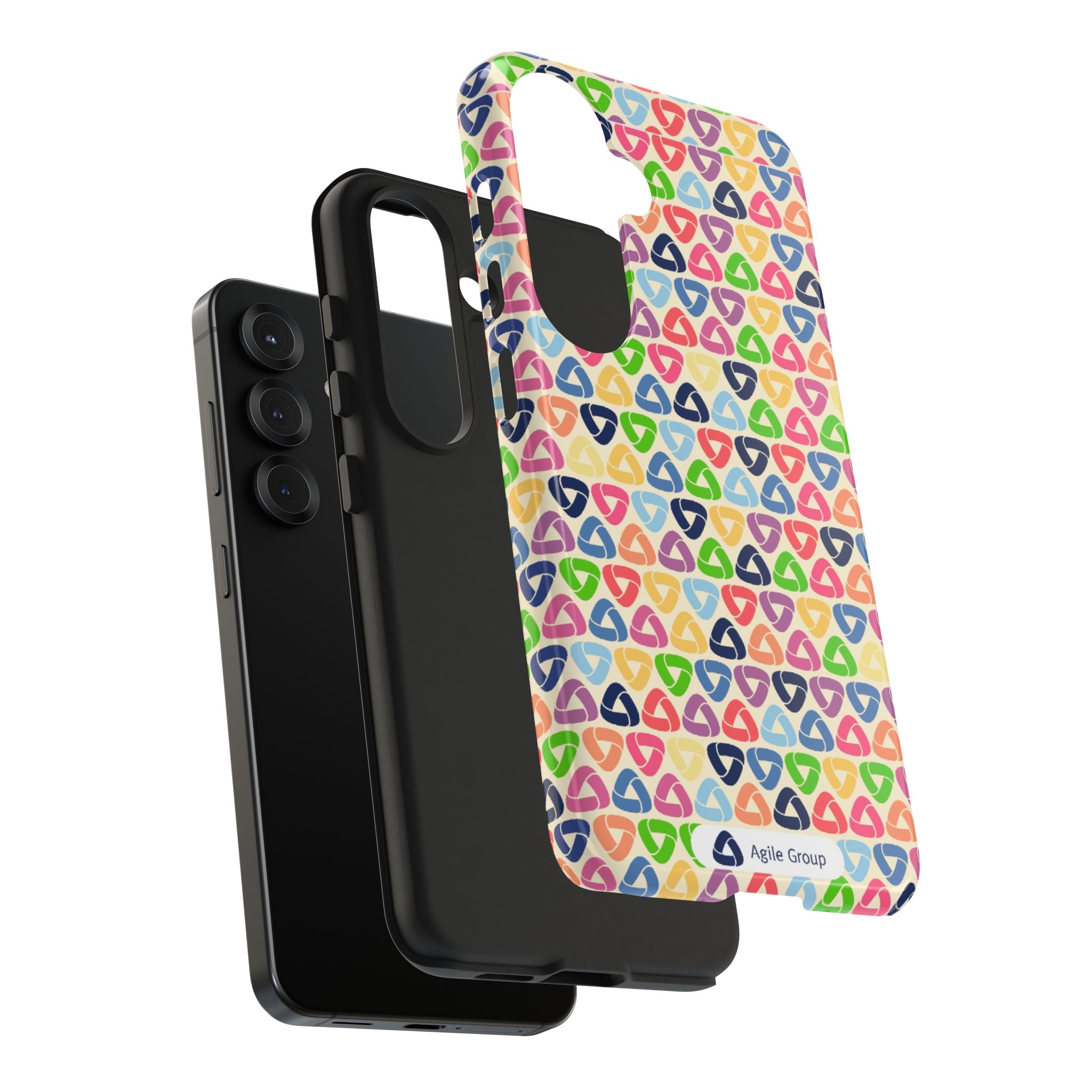 Colorful Geometric Pattern Tough Phone Case — Protective iPhone Cover