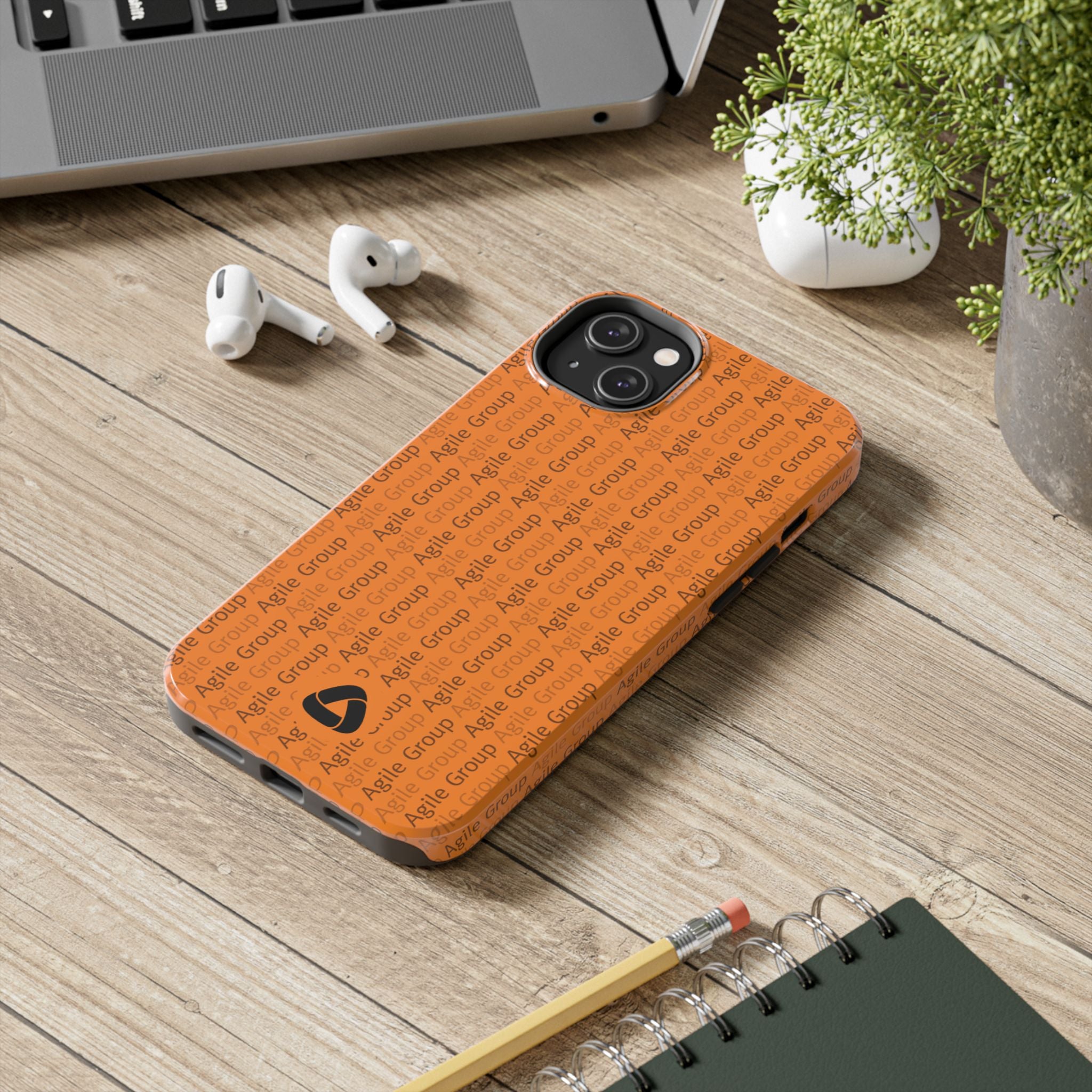 Tough Phone Case — Orange Branded 'Agile Group' Protective Cover