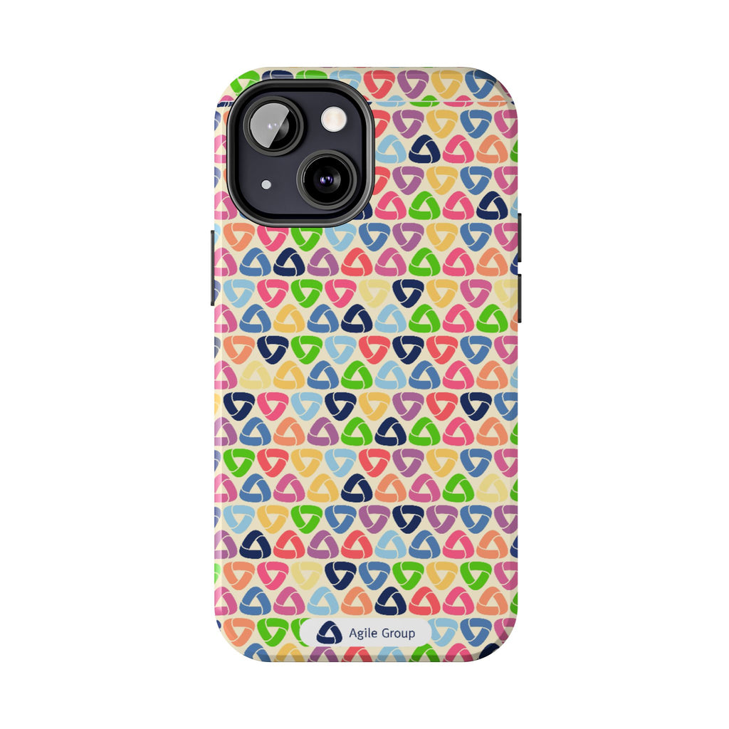 Colorful Geometric Pattern Tough Phone Case — Protective iPhone Cover