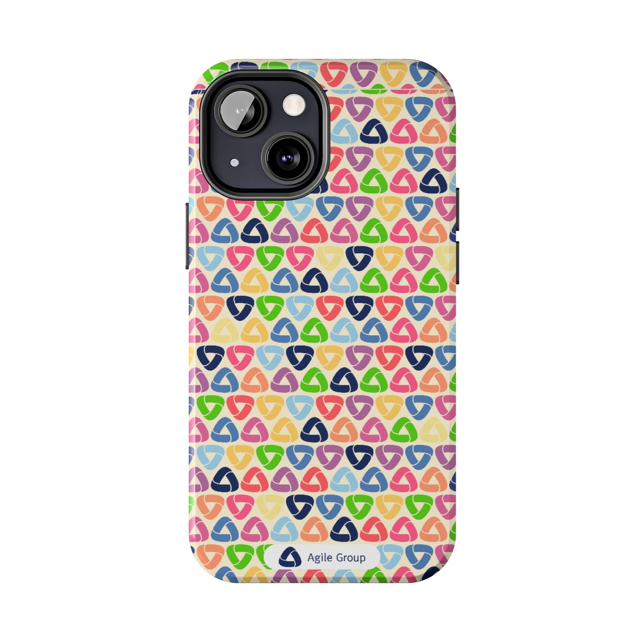 Colorful Geometric Pattern Tough Phone Case — Protective iPhone Cover