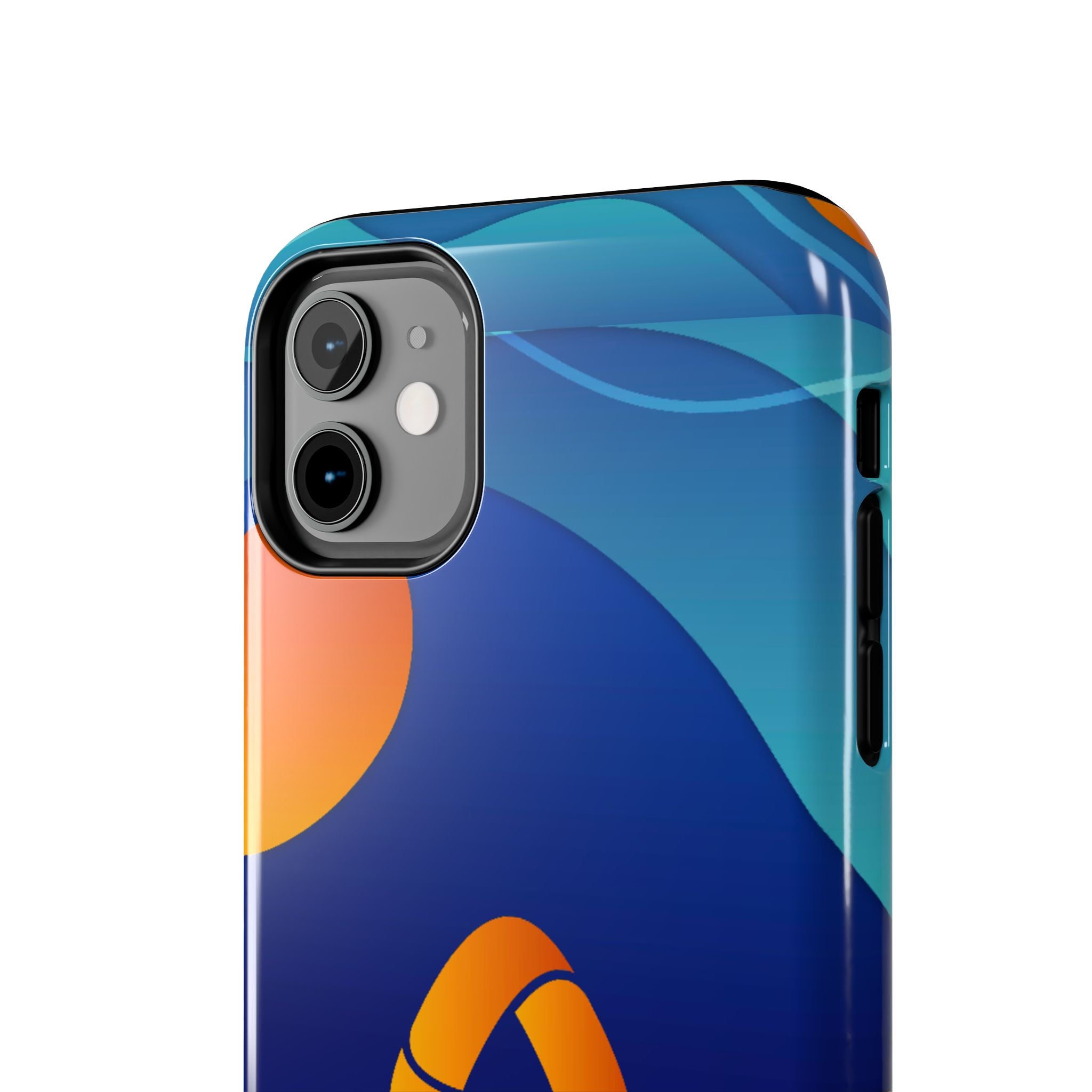 Abstract Blue Orange Wave phone case | Tough Phone Cases