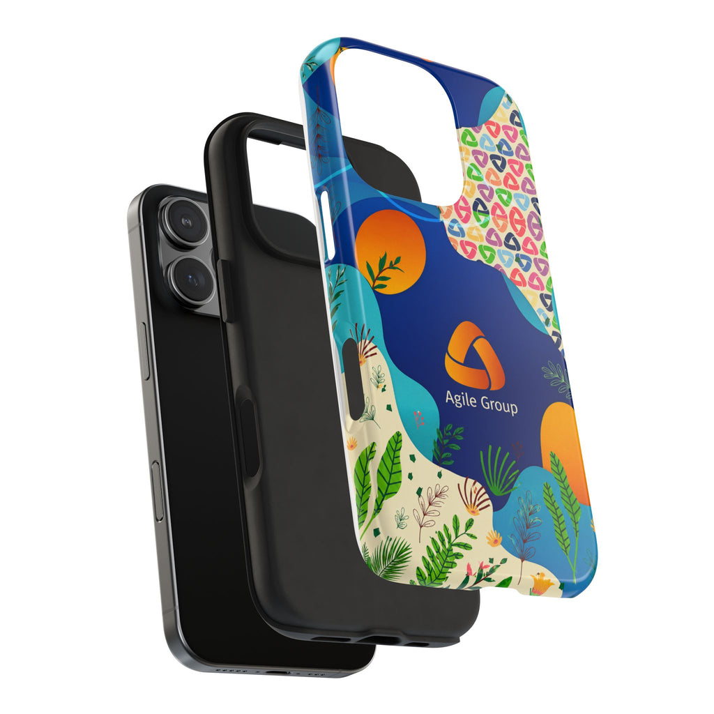 Agile Group Branded Tough Phone Case — Colorful Botanical Logo Design