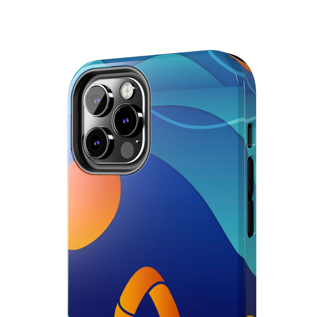 Abstract Blue Orange Wave phone case | Tough Phone Cases