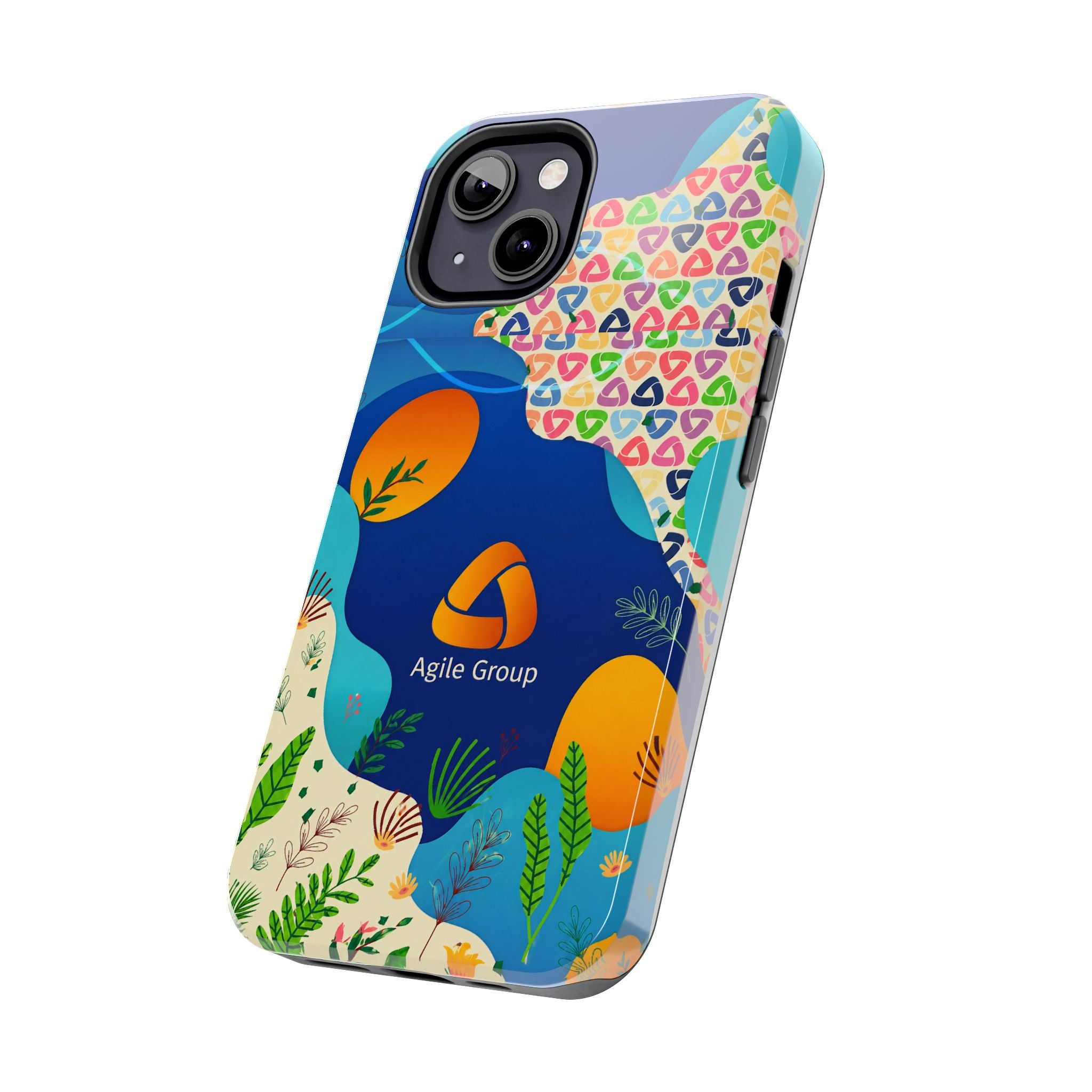 Agile Group Branded Tough Phone Case — Colorful Botanical Logo Design