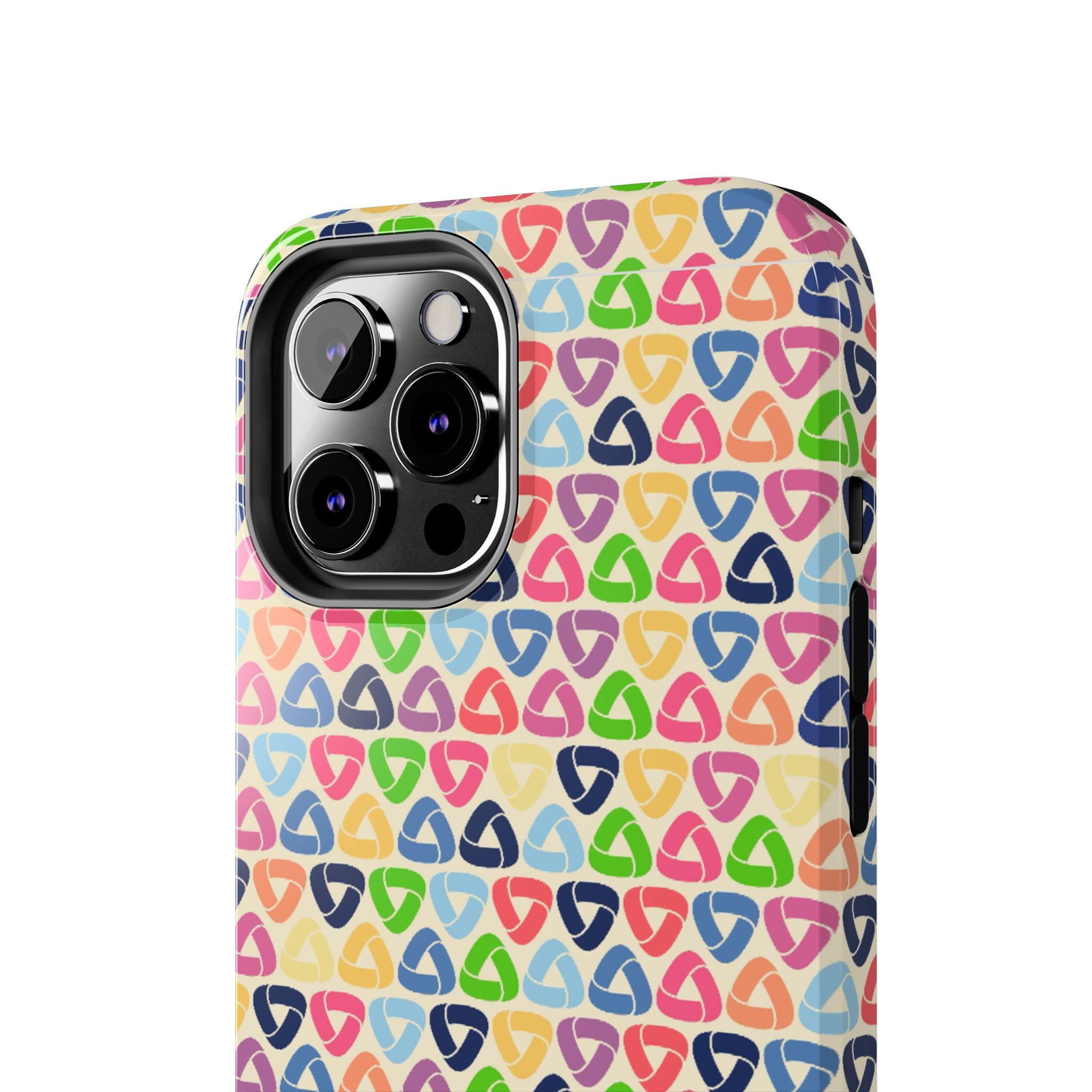 Colorful Geometric Pattern Tough Phone Case — Protective iPhone Cover