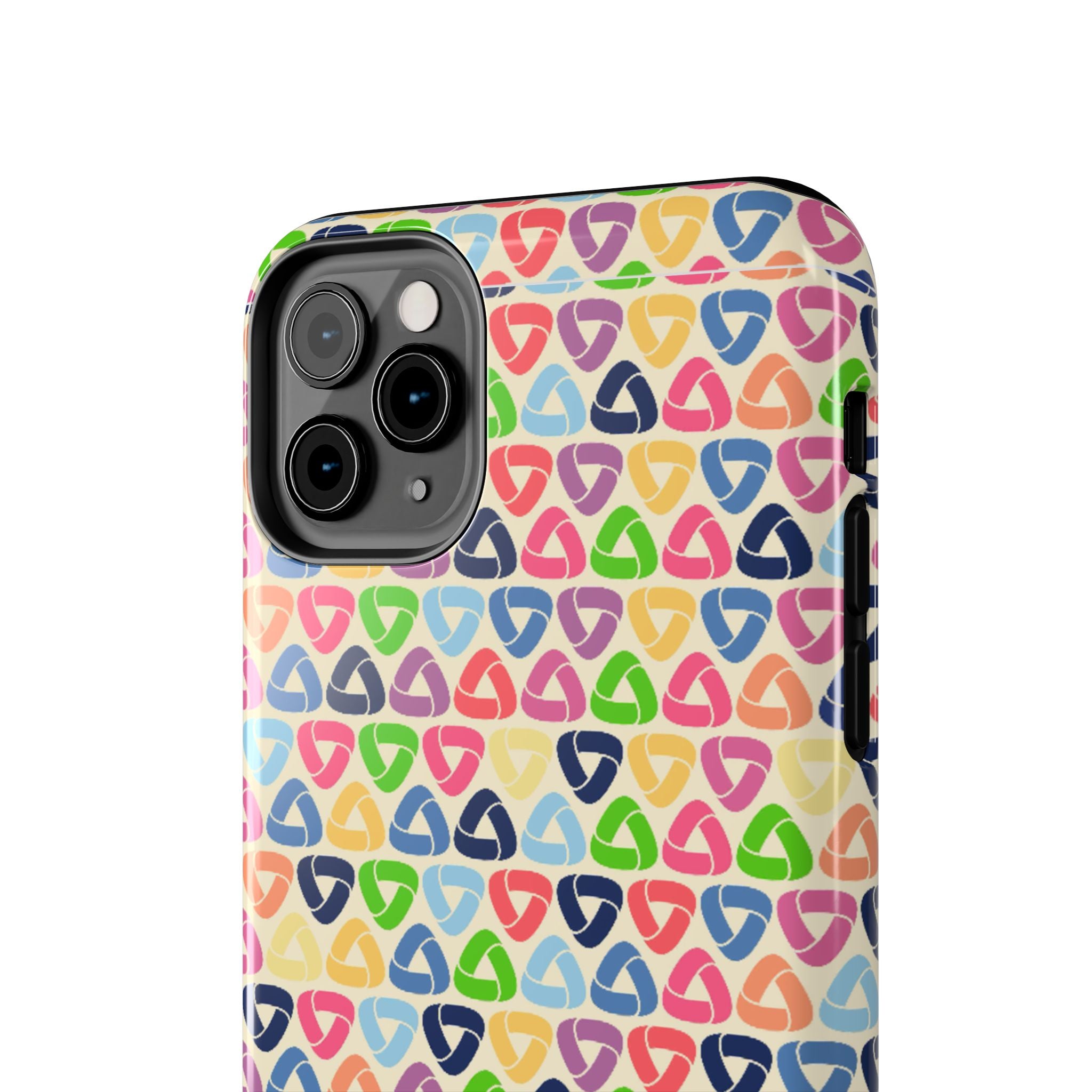 Colorful Geometric Pattern Tough Phone Case — Protective iPhone Cover