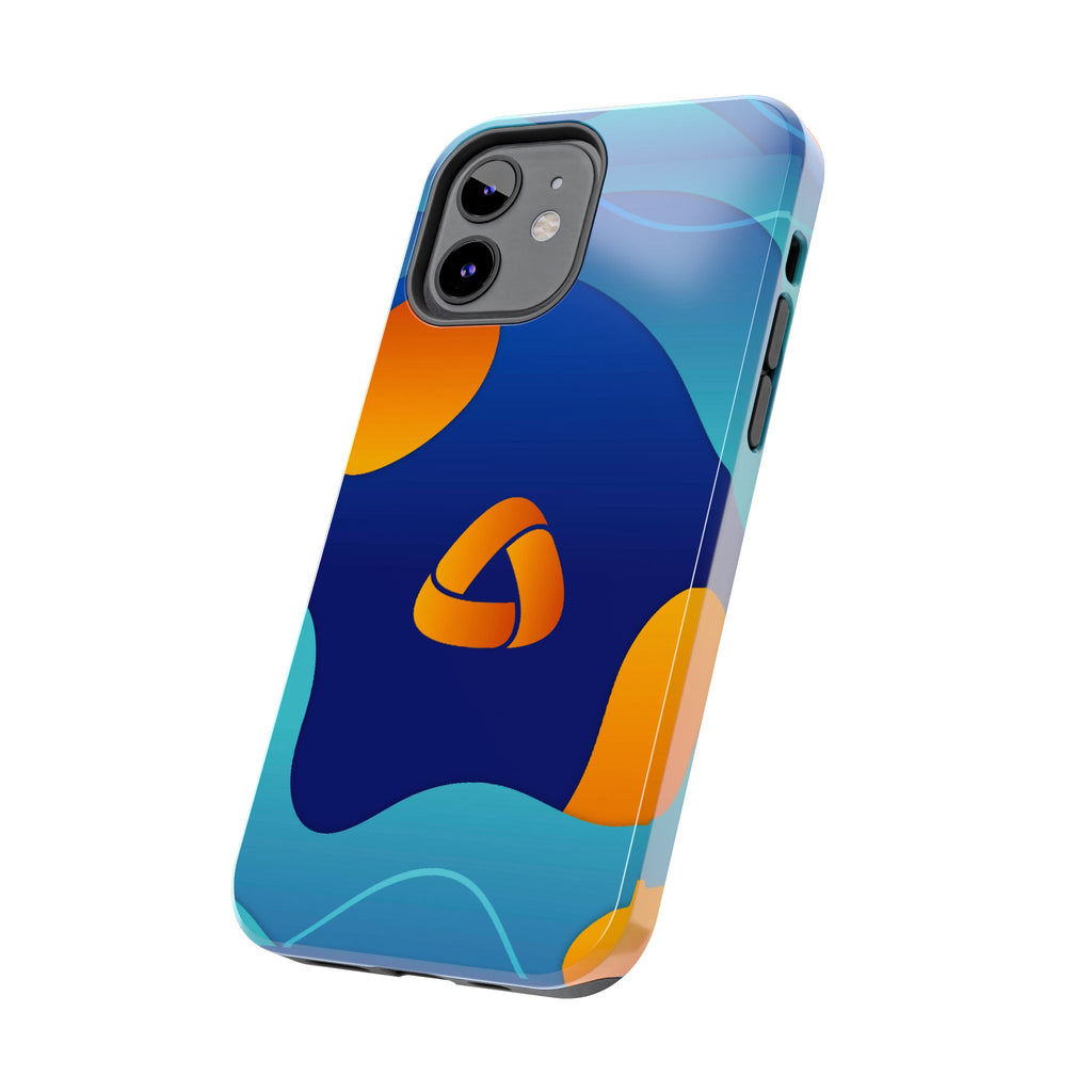 Abstract Blue Orange Wave phone case | Tough Phone Cases