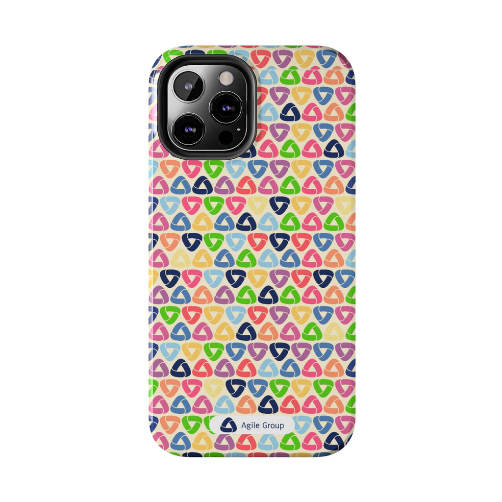 Colorful Geometric Pattern Tough Phone Case — Protective iPhone Cover