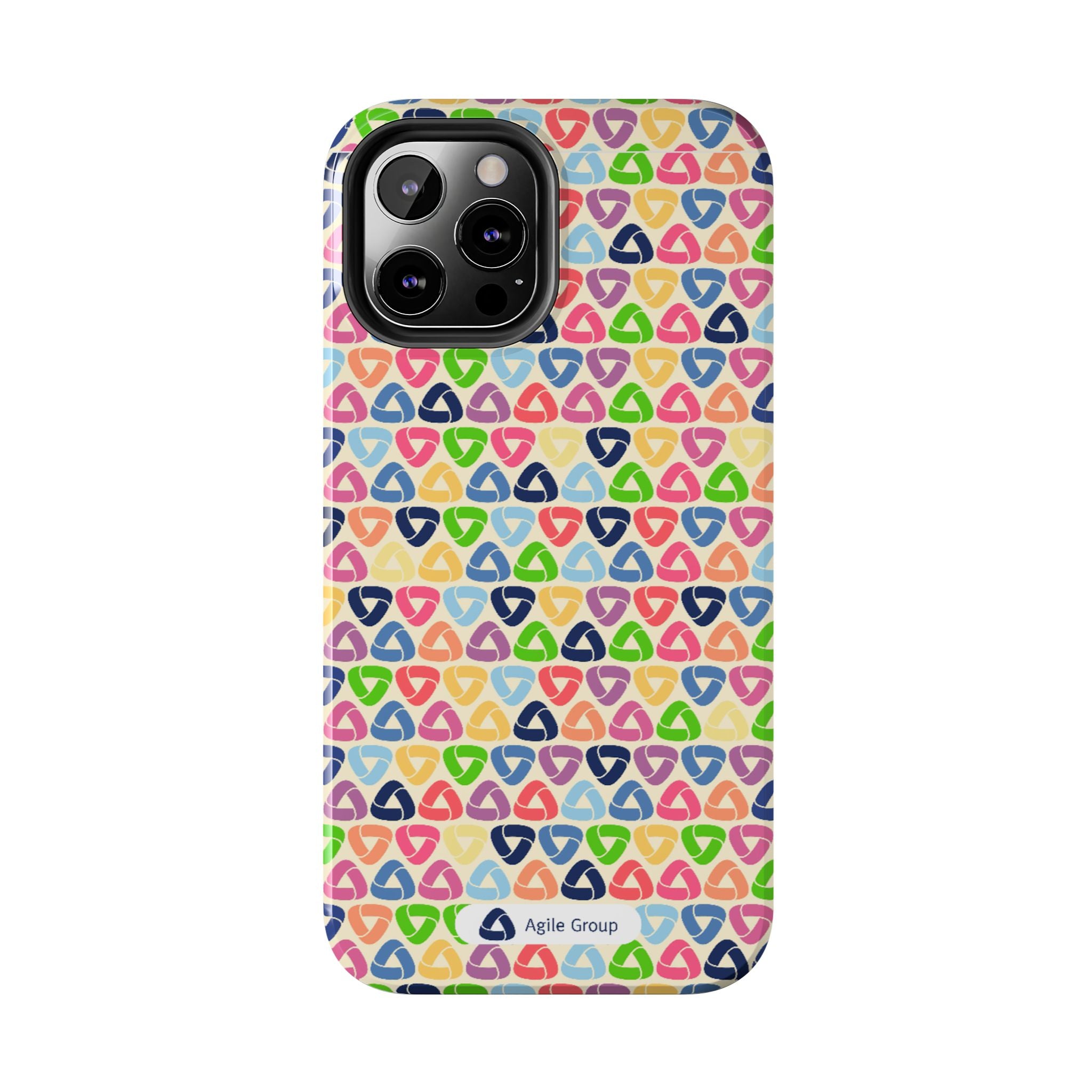 Colorful Geometric Pattern Tough Phone Case — Protective iPhone Cover