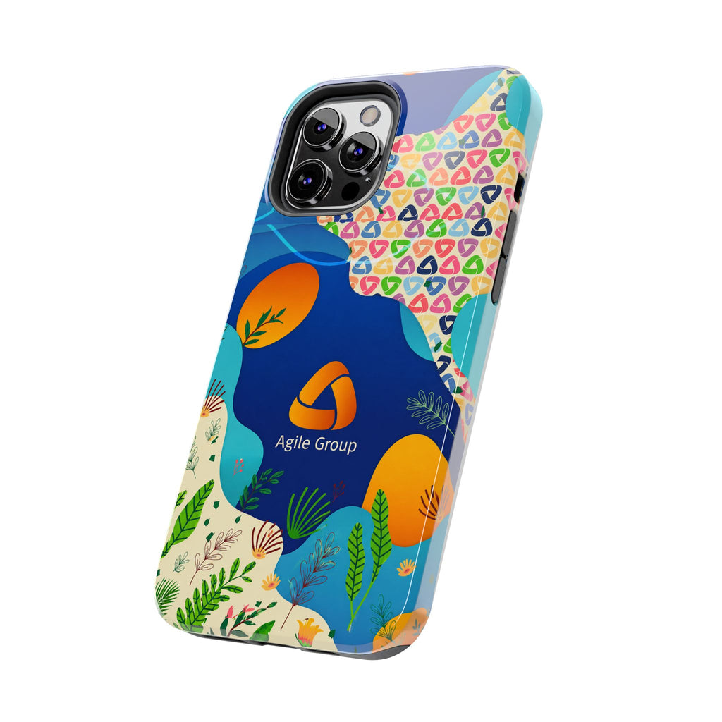 Agile Group Branded Tough Phone Case — Colorful Botanical Logo Design