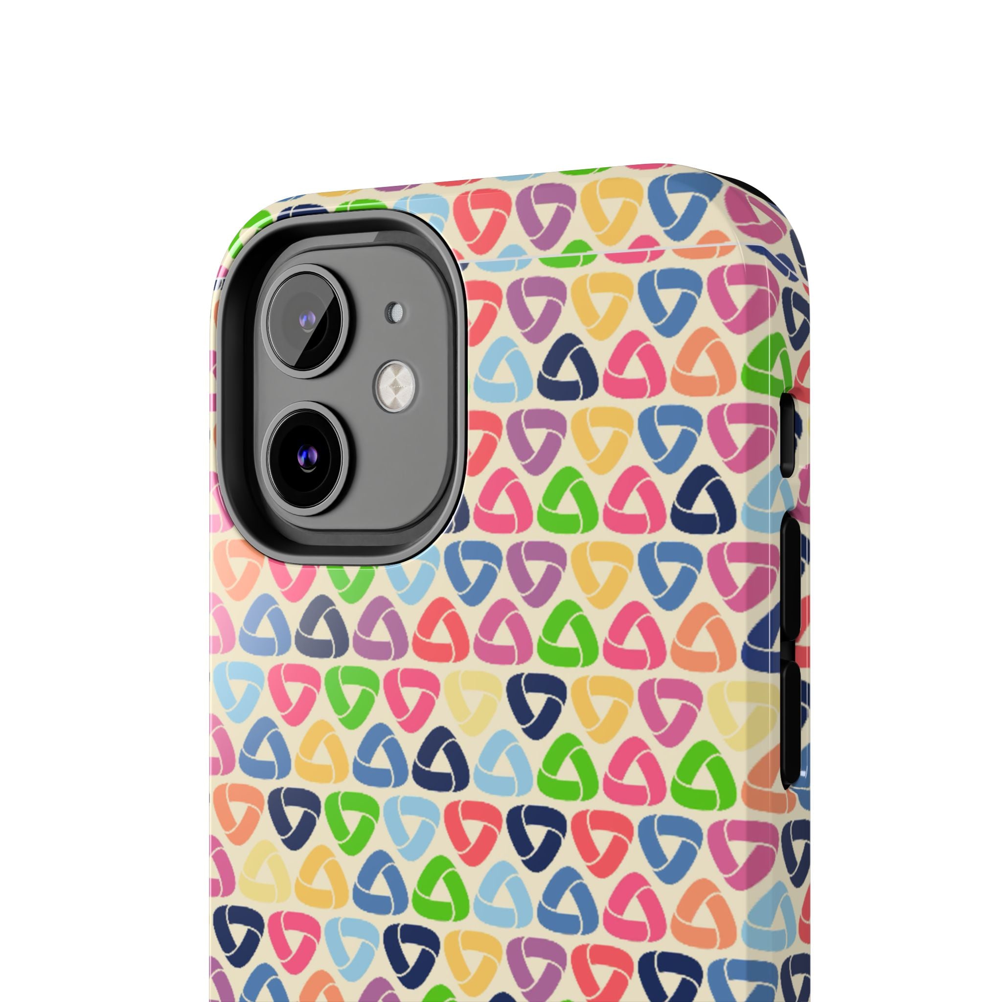 Colorful Geometric Pattern Tough Phone Case — Protective iPhone Cover
