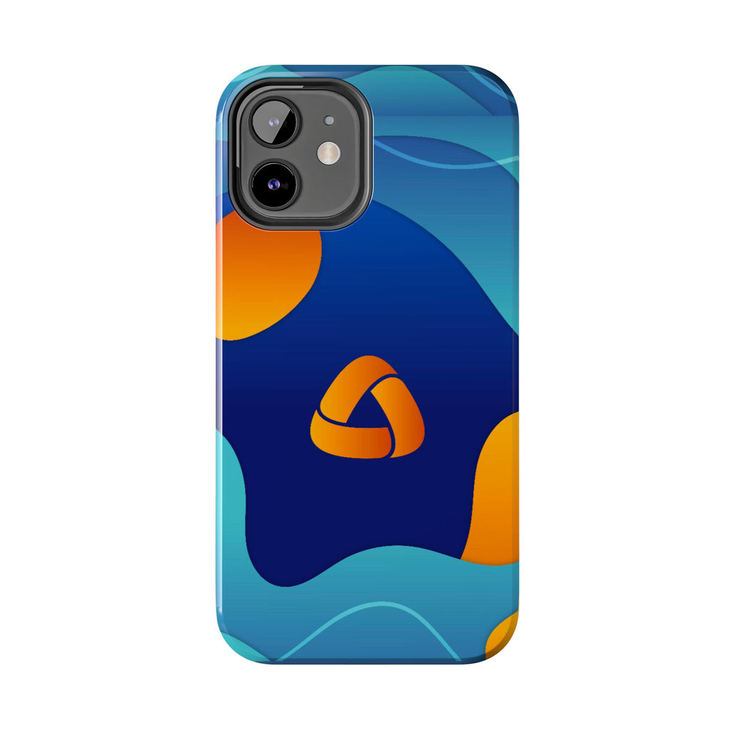 Abstract Blue Orange Wave phone case | Tough Phone Cases