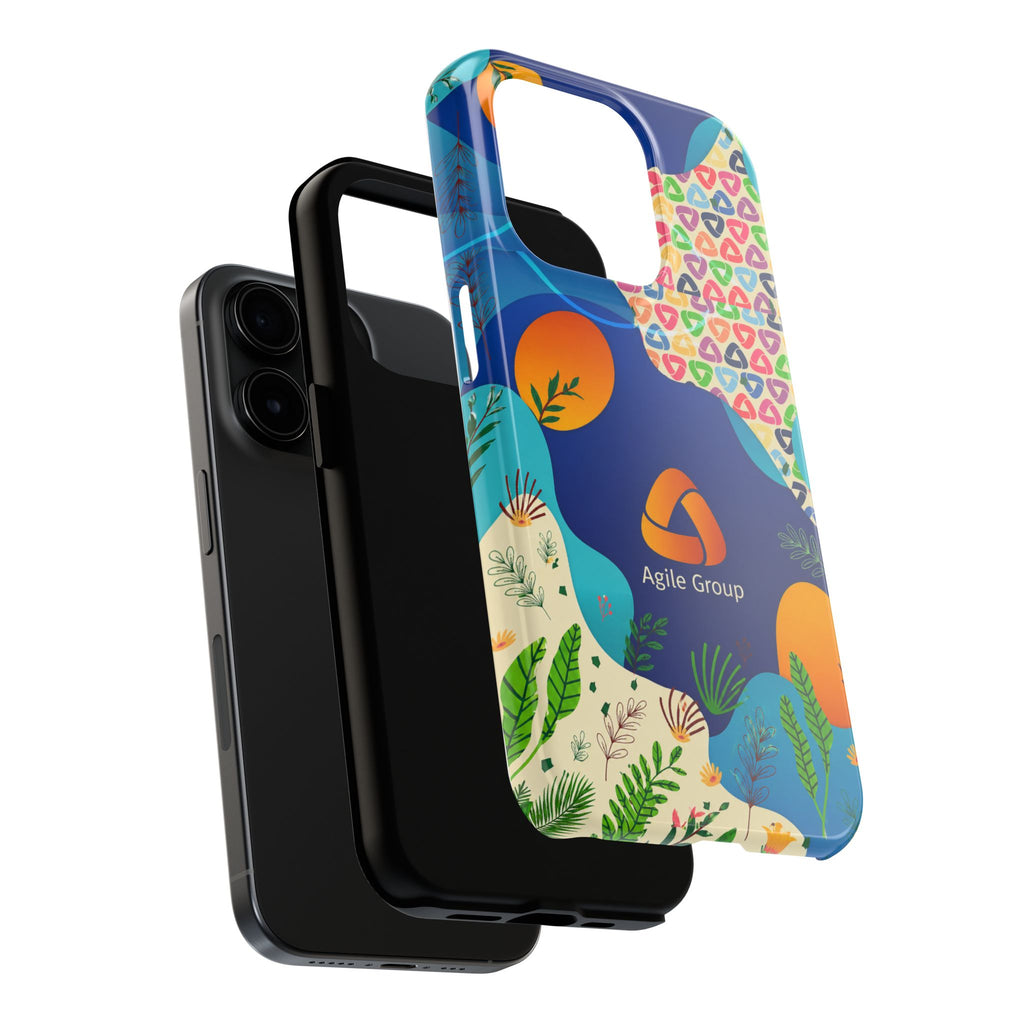Agile Group Branded Tough Phone Case — Colorful Botanical Logo Design