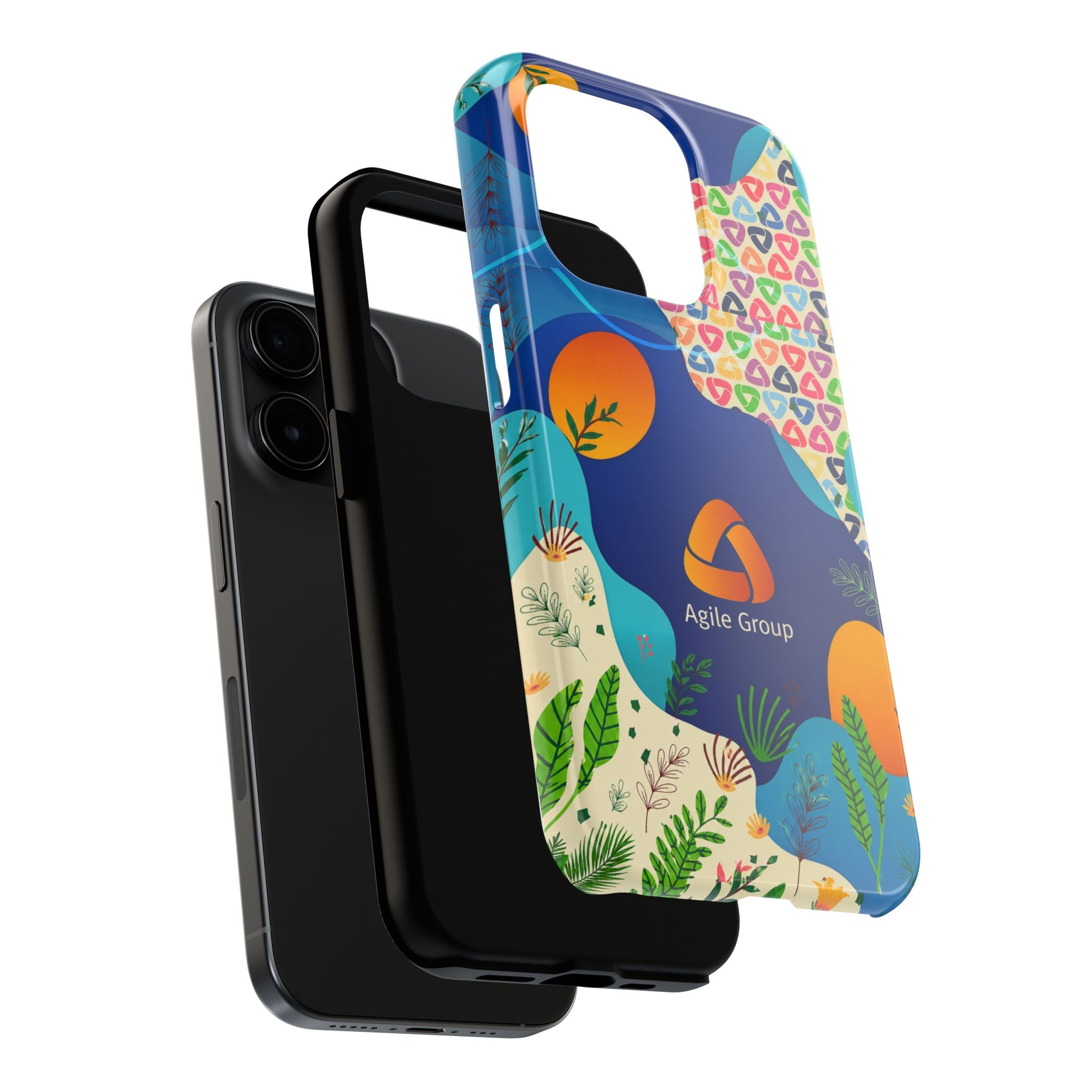Agile Group Branded Tough Phone Case — Colorful Botanical Logo Design