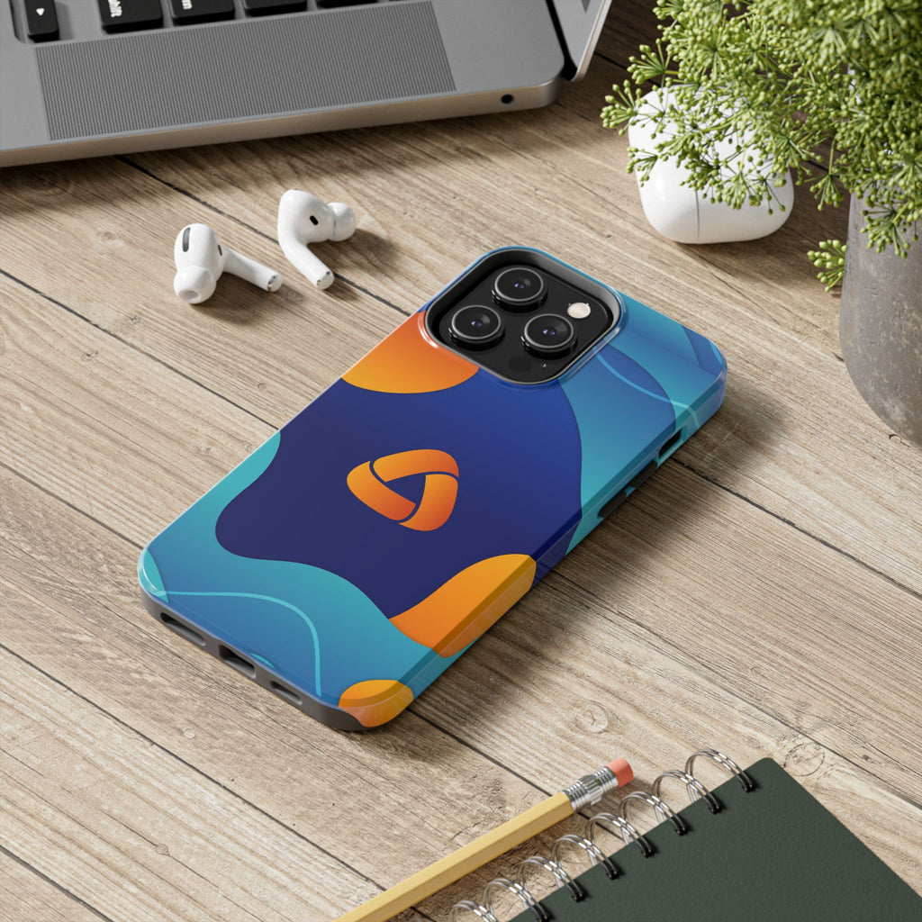 Abstract Blue Orange Wave phone case | Tough Phone Cases