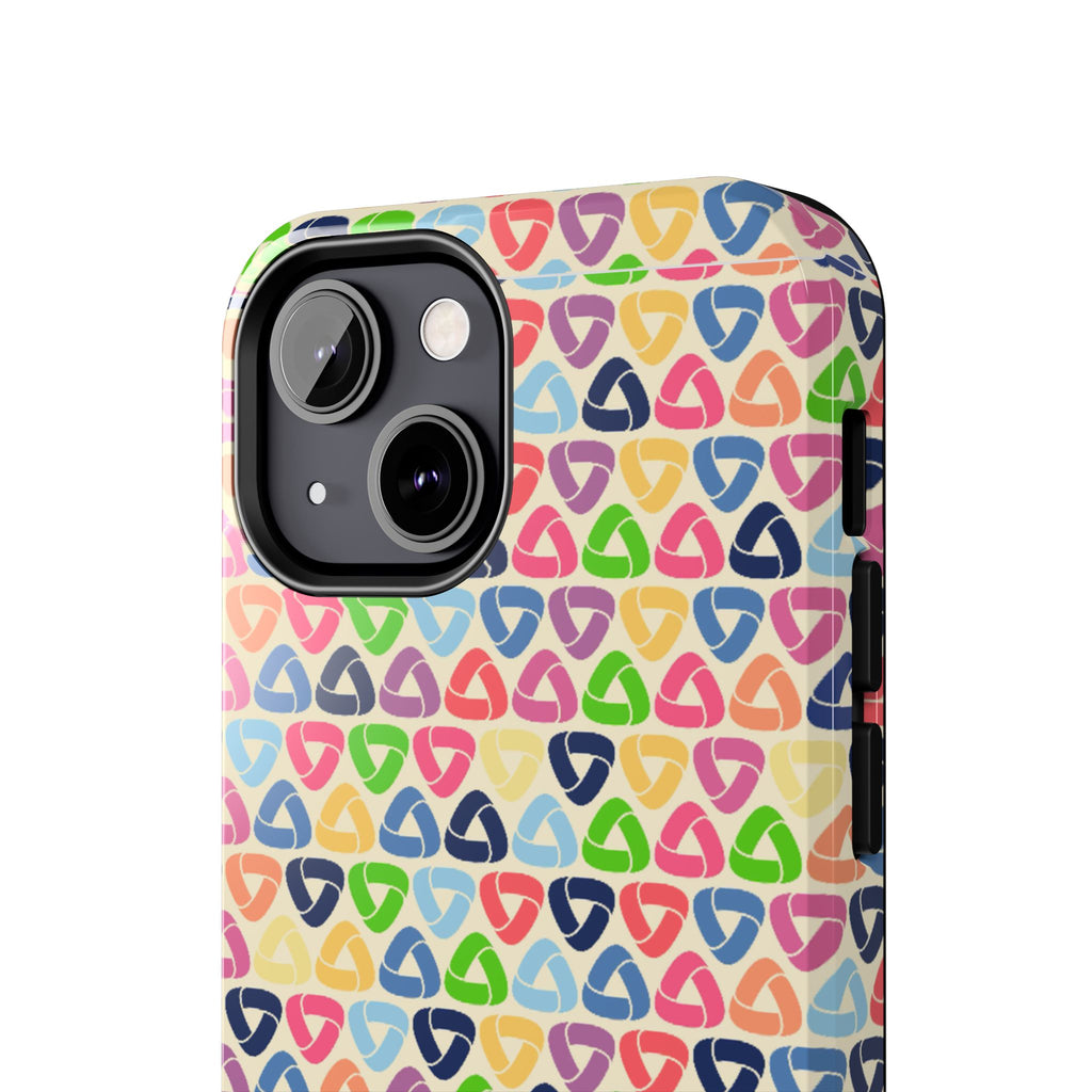 Colorful Geometric Pattern Tough Phone Case — Protective iPhone Cover